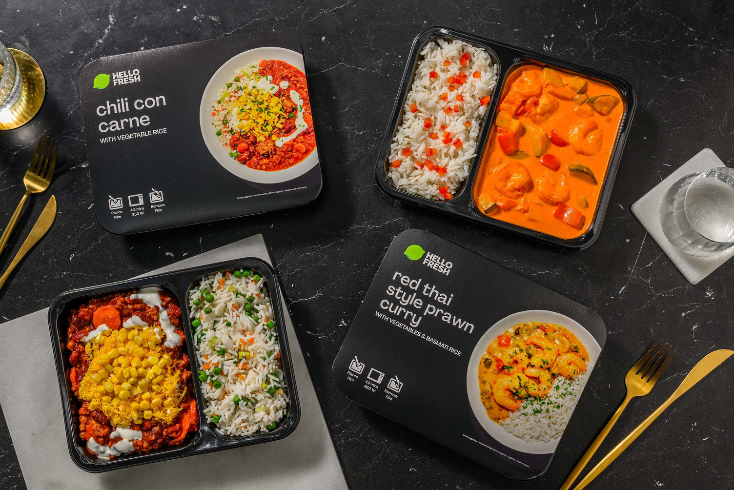 Thaise rodecurry met garnalen & chili con carne