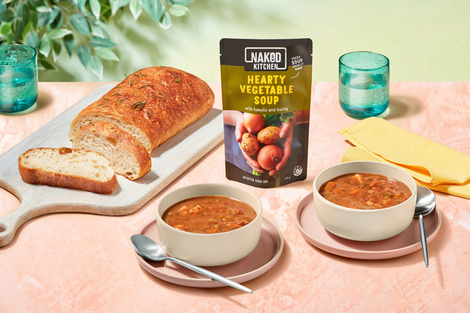 Hearty Vegetable Soup & Focaccia
