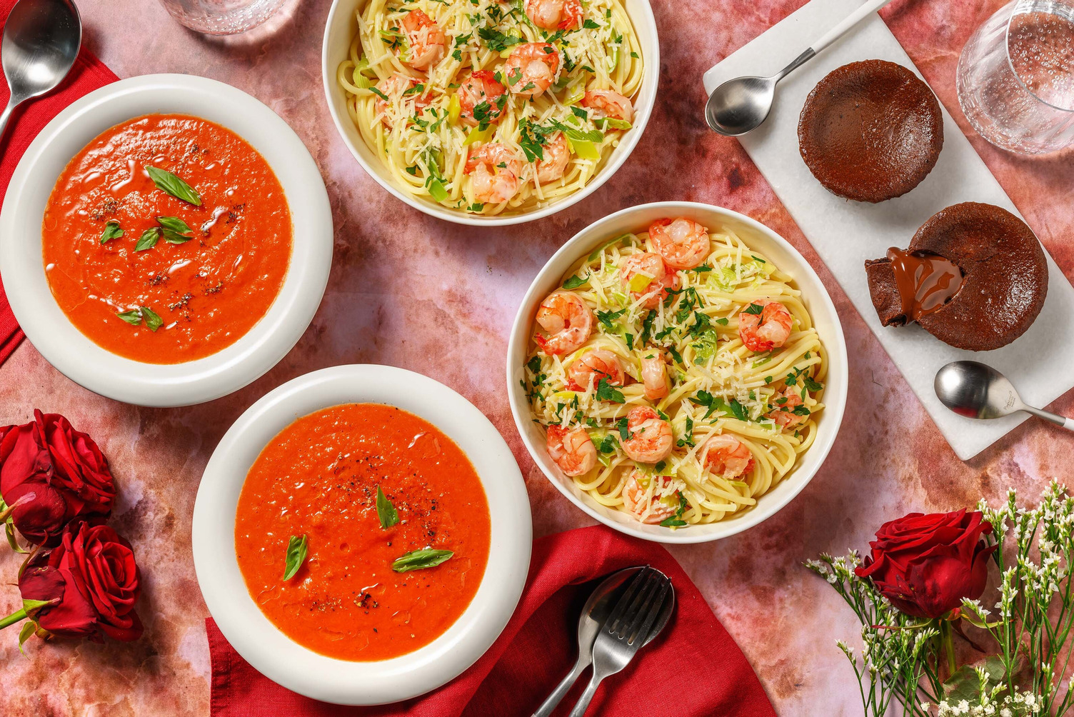 Romantisches Dinner mit 3 Gänge-Menü