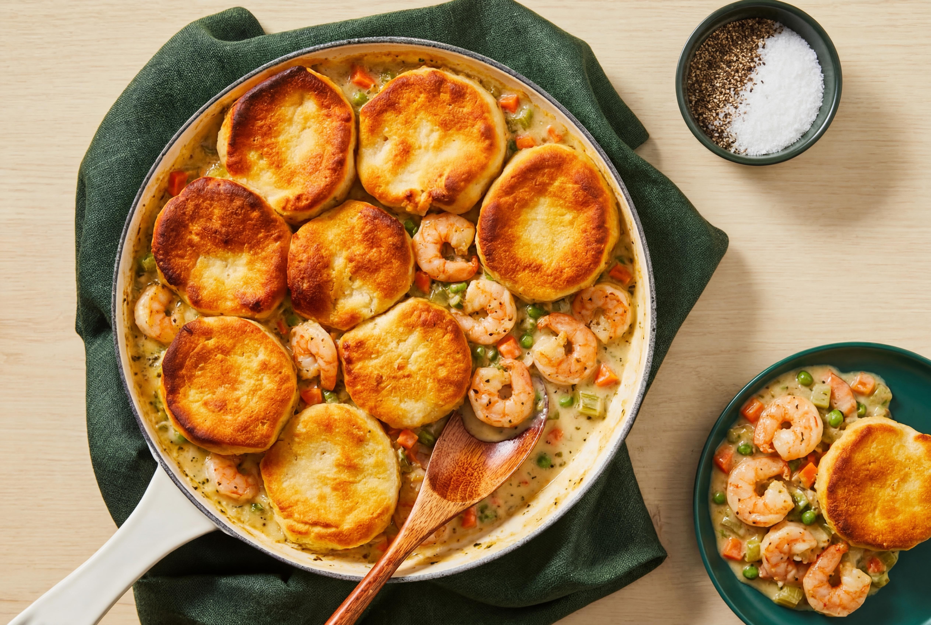 Homestyle Shrimp & Biscuit Pot Pie