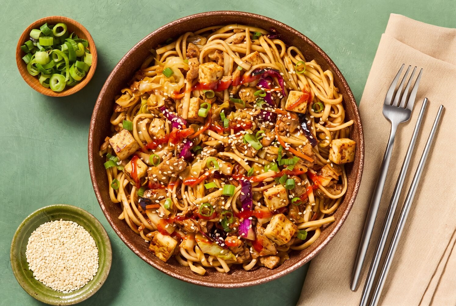 Umami Ginger Tofu Lo Mein