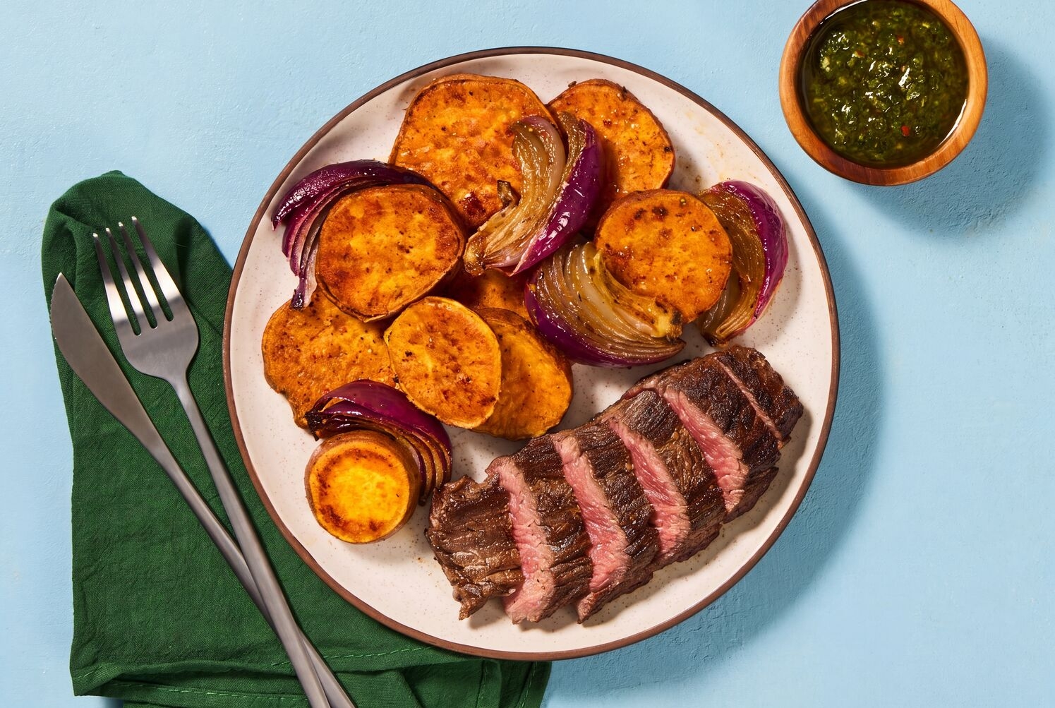 Panko-Crusted Chimichurri Sirloin Steak
