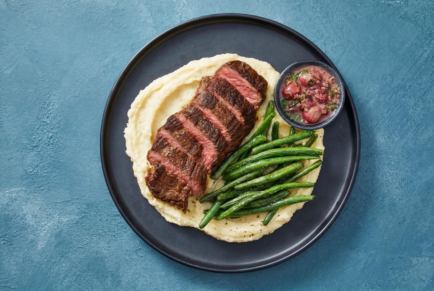 Pistachio-Crusted Sirloin Steak & Polenta