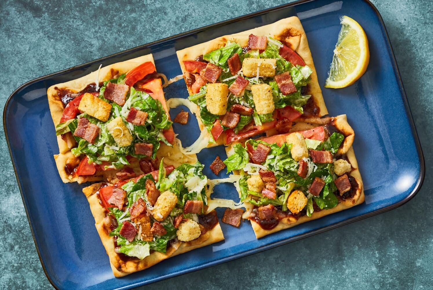 Parmesan Caesar & Bacon Flatbreads