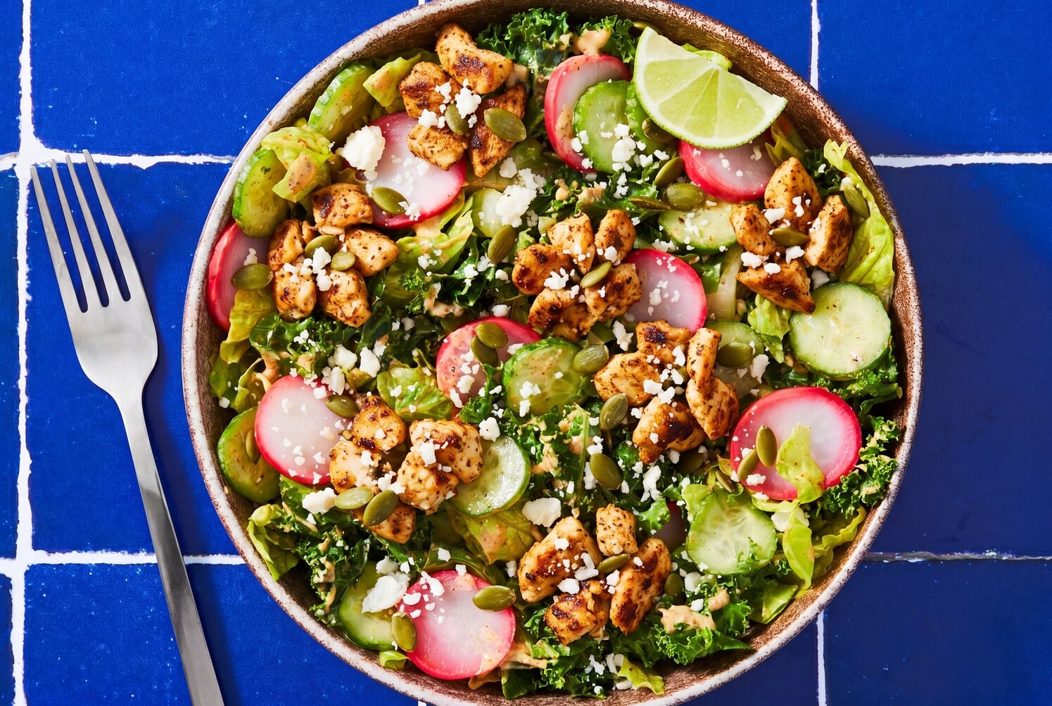 Chicken Salad & Lime Caesar Dressing