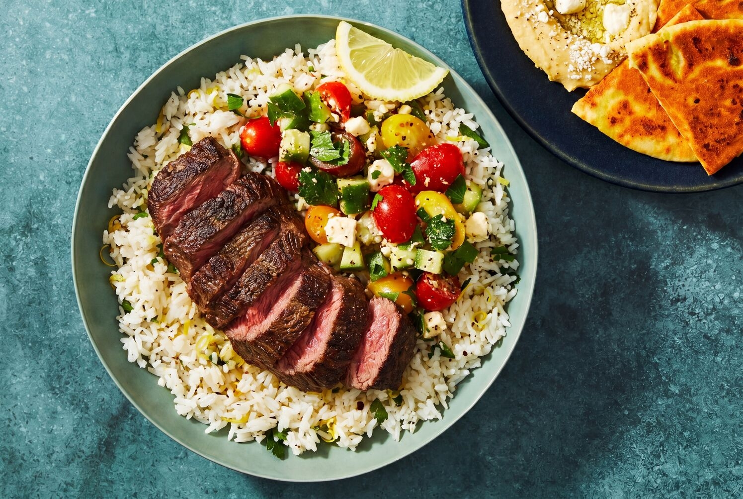 Shawarma Steak with Greek Salad