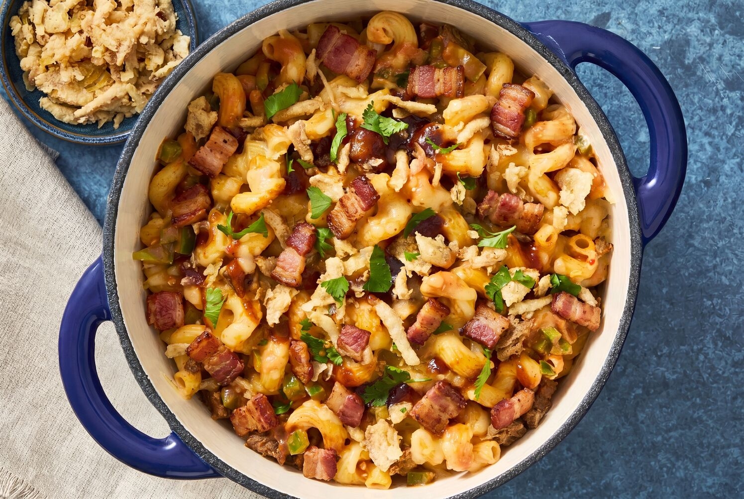 One-Pot Pulled Mushroom & Bacon Cavatappi