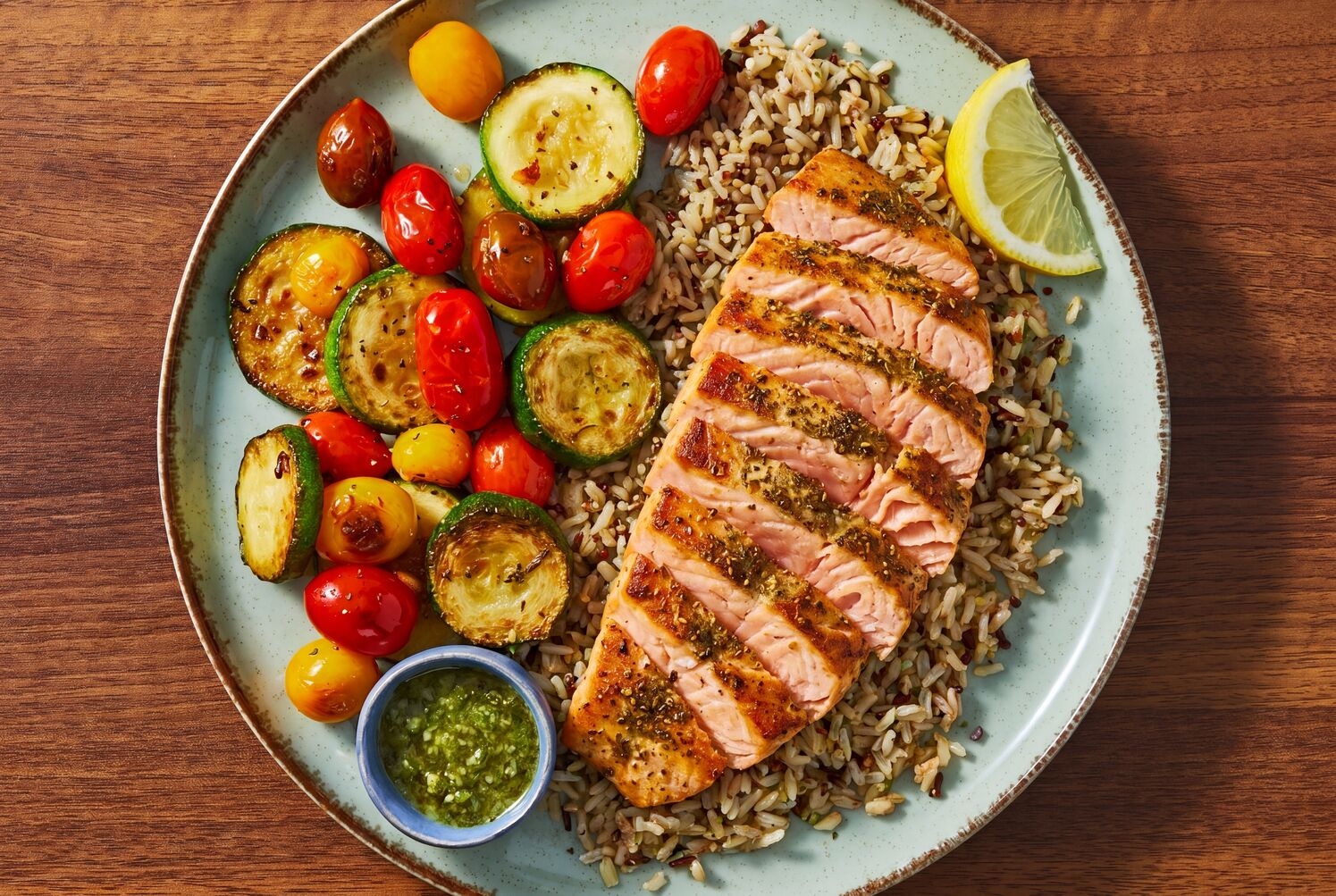 Za’atar Salmon & Ginger Scallion Sauce