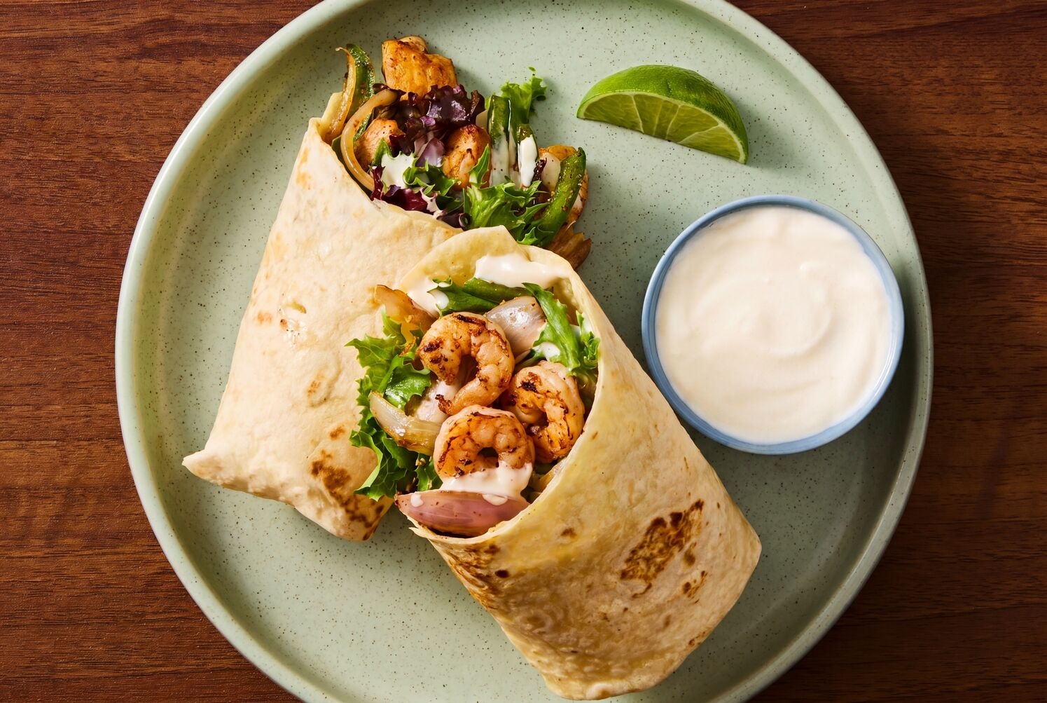 Shrimp Fajita Wraps