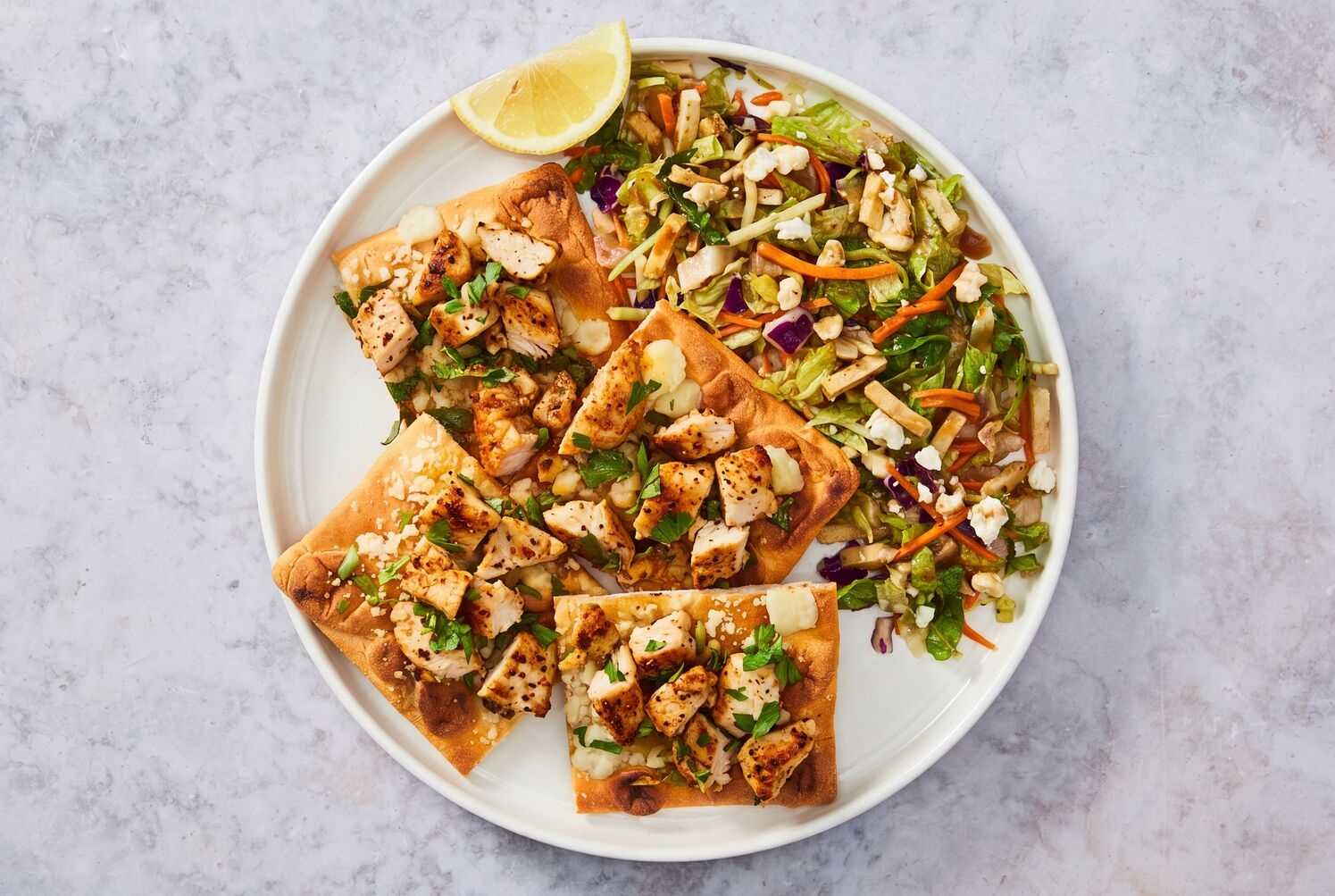 Low-Lift Mediterranean Chicken Flatbreads