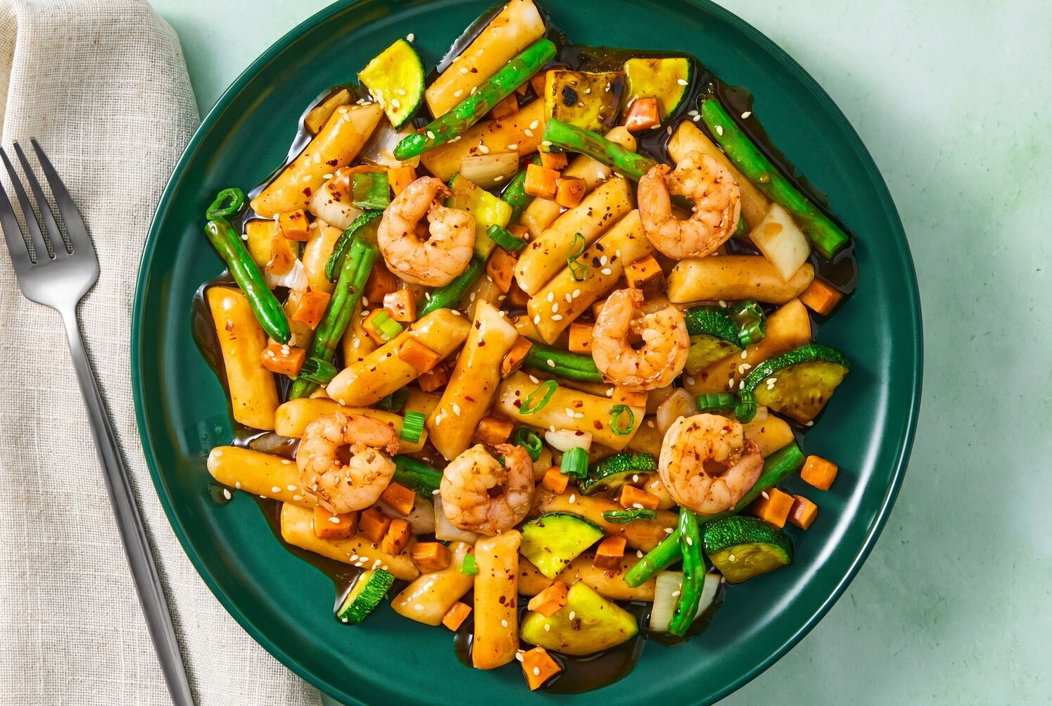 Stir-Fried Shrimp & Korean Rice Cakes