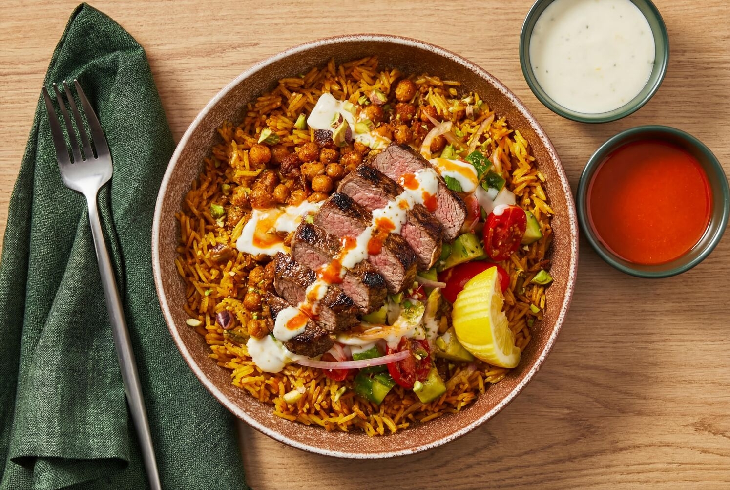 Shawarma-Spiced Sirloin Steak & Chickpeas