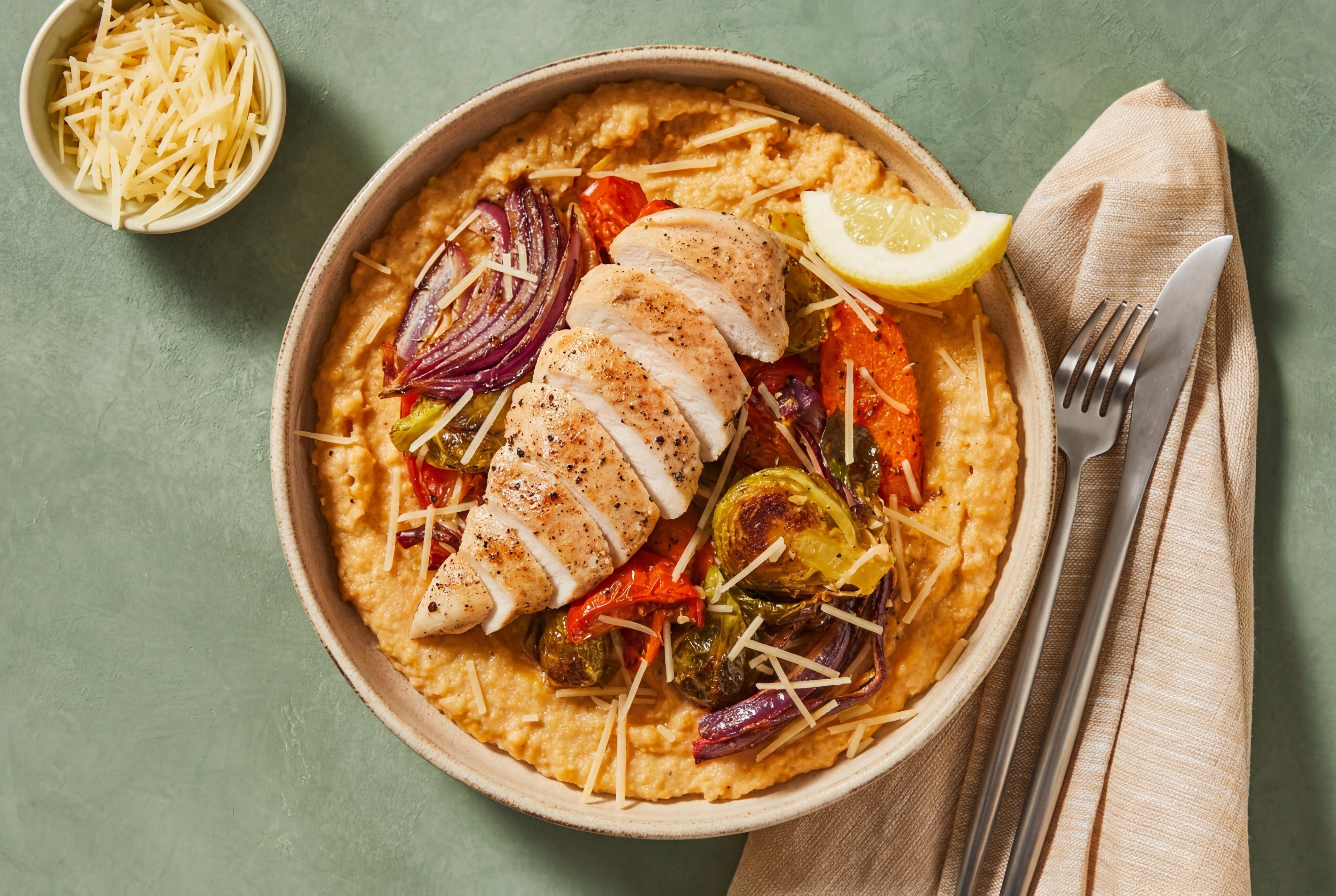 Tuscan Polenta & Brussels Sprout Bowls