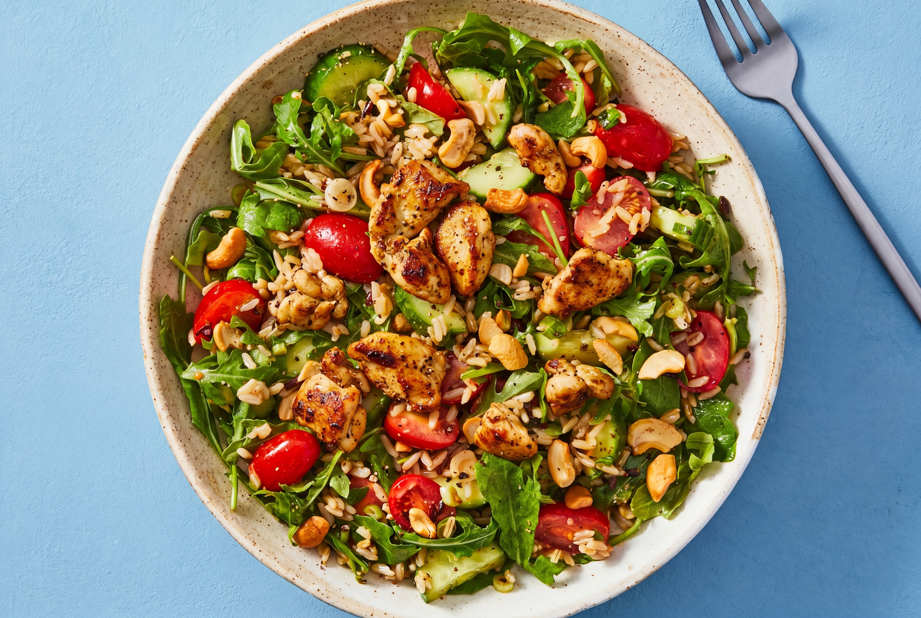 Warm Chicken, Arugula & Grain Bowls