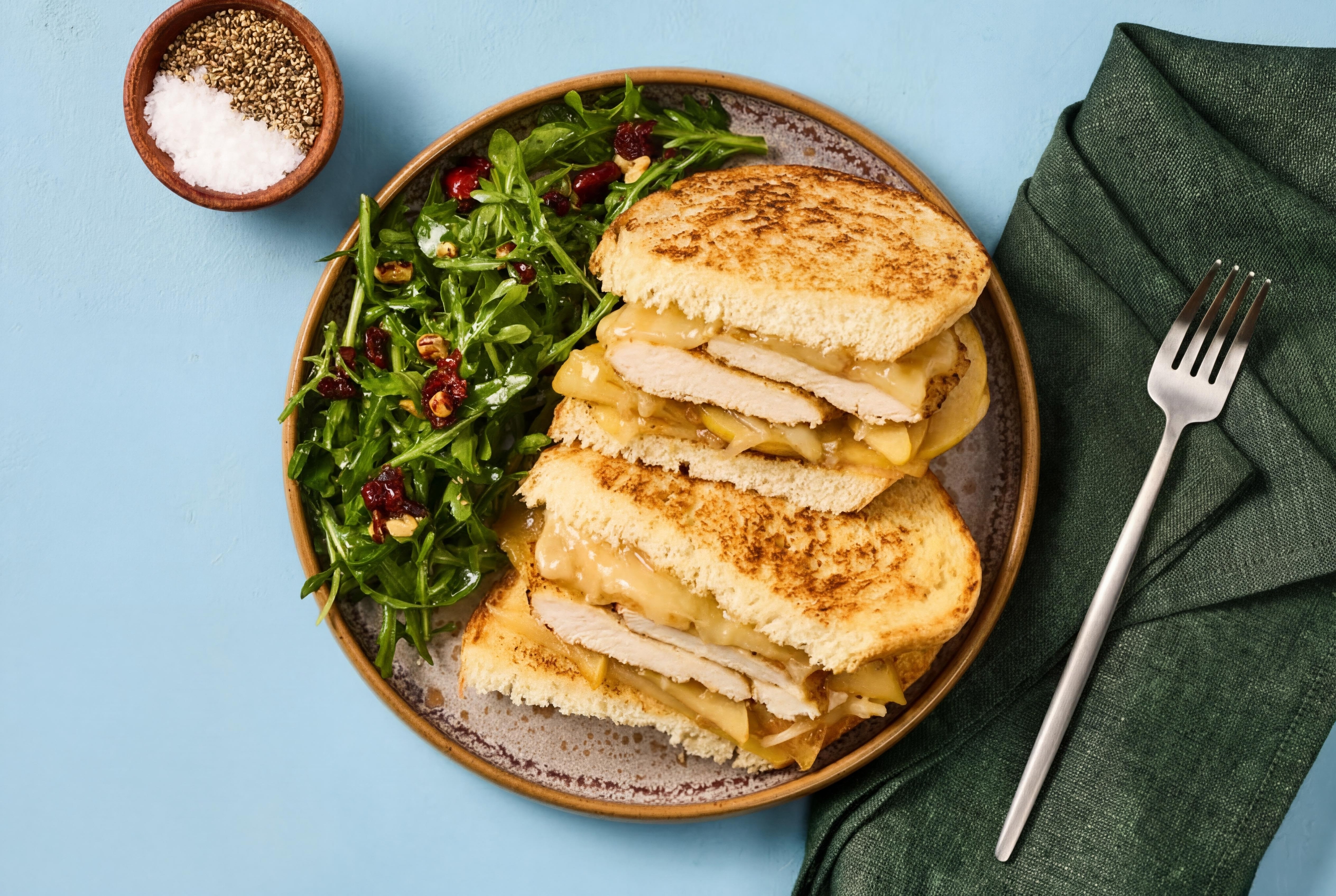 Gouda, Pear & Chicken Grilled Cheese