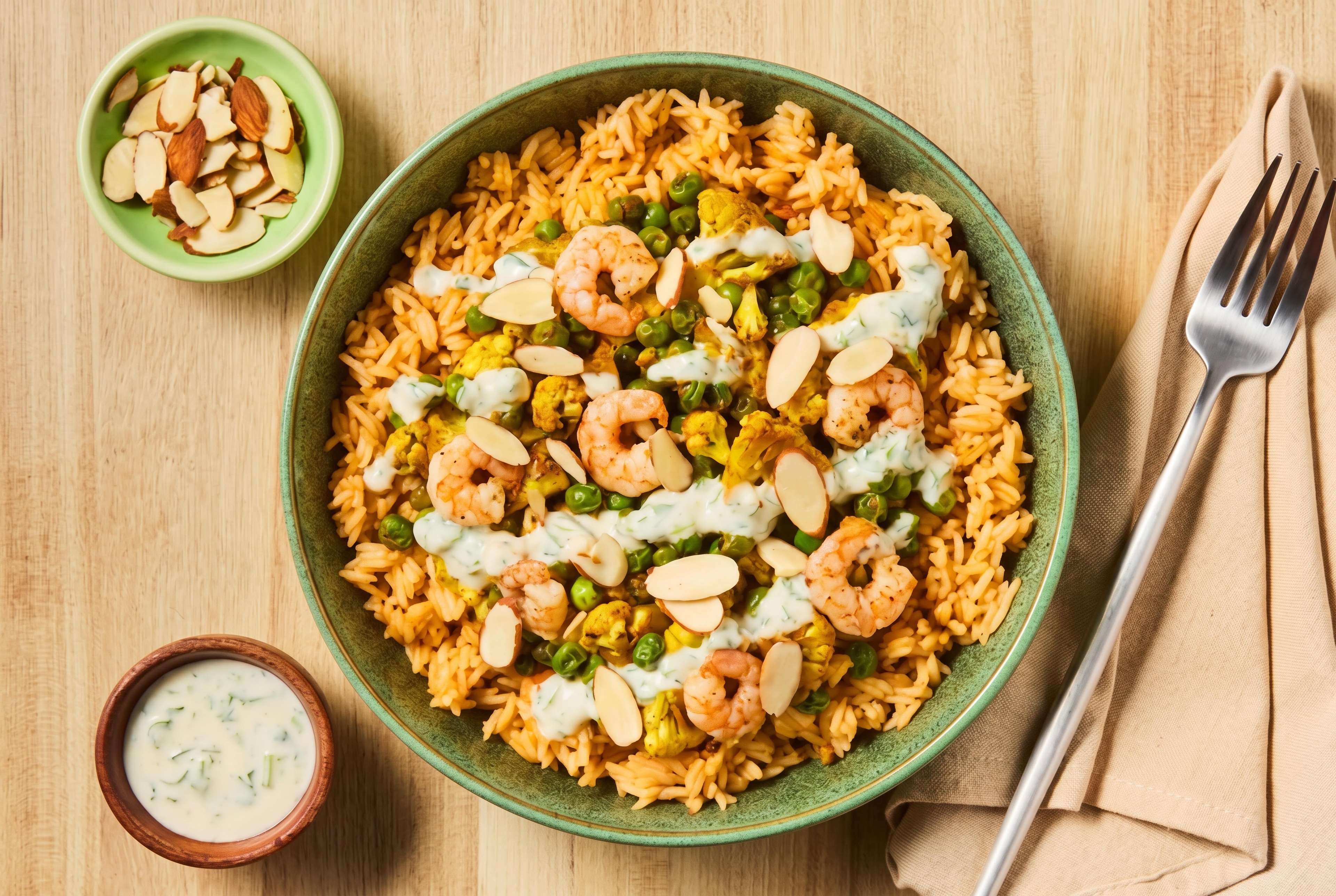 Spiced Shrimp & Cauliflower Bowls