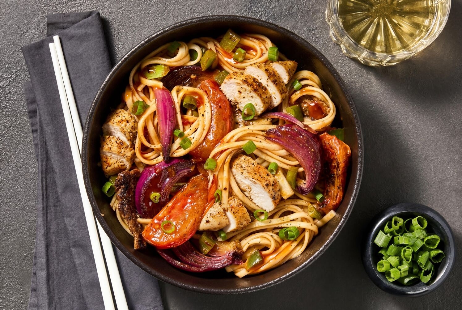 Chinese-Style Organic Chicken & Bell Pepper Lo Mein