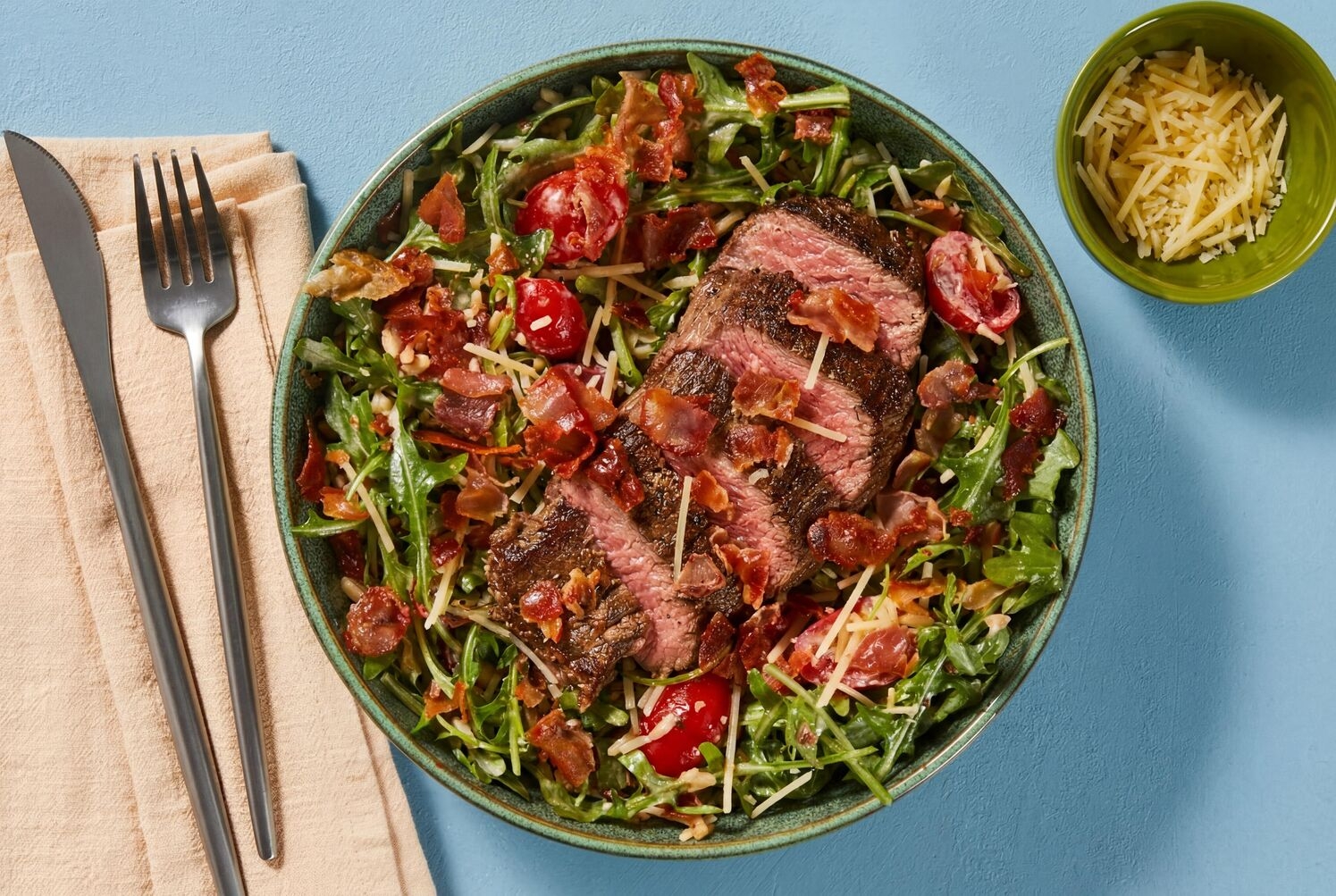 Steak & Crispy Prosciutto Grain Bowls