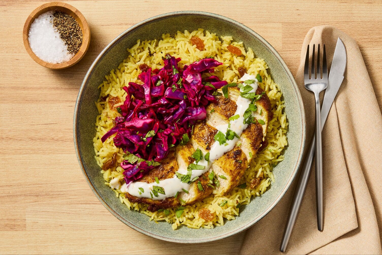 Curry-Spiced Chicken with Lemony Yogurt