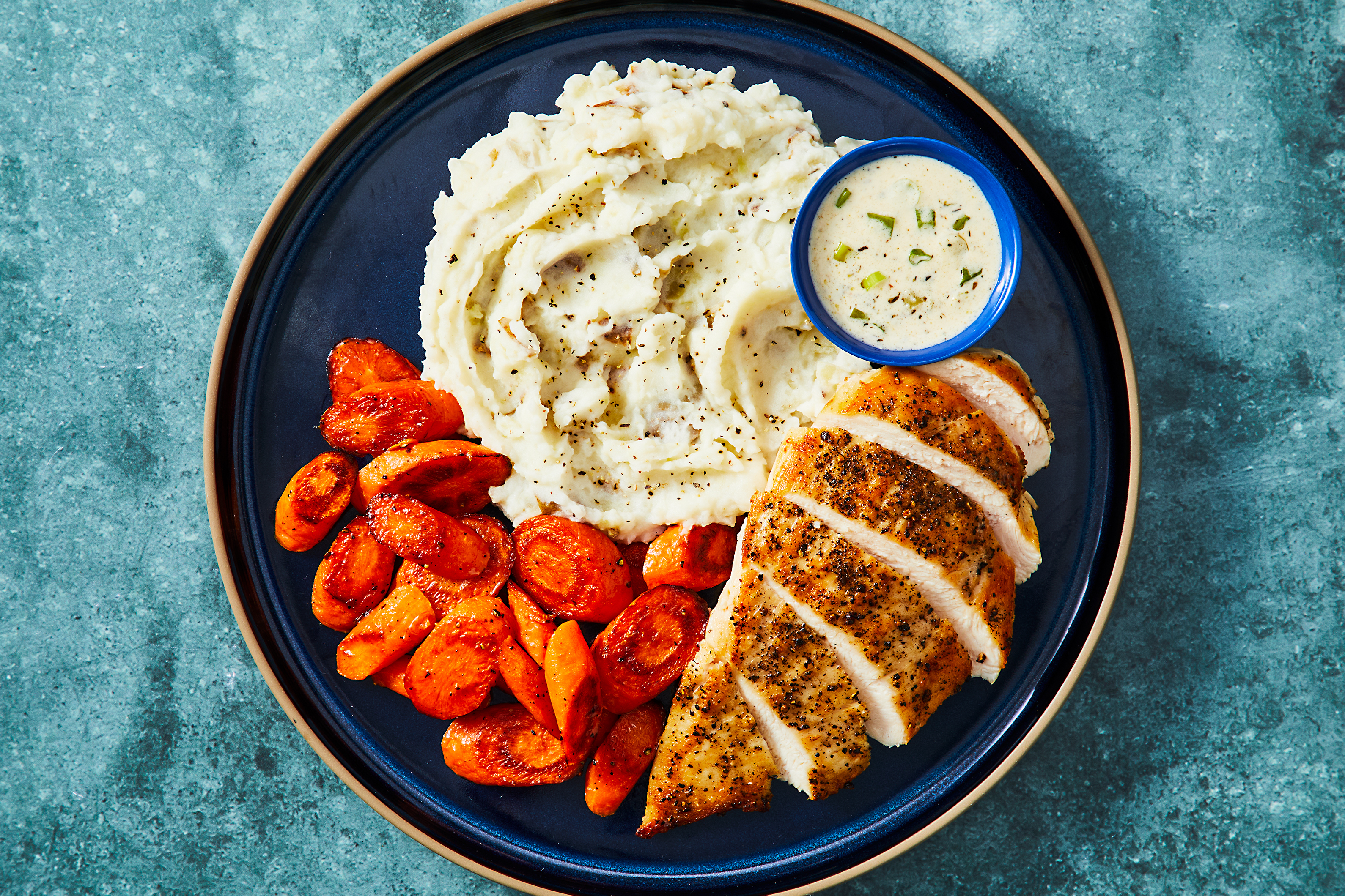 Chicken & Creamy Scallion Thyme Sauce