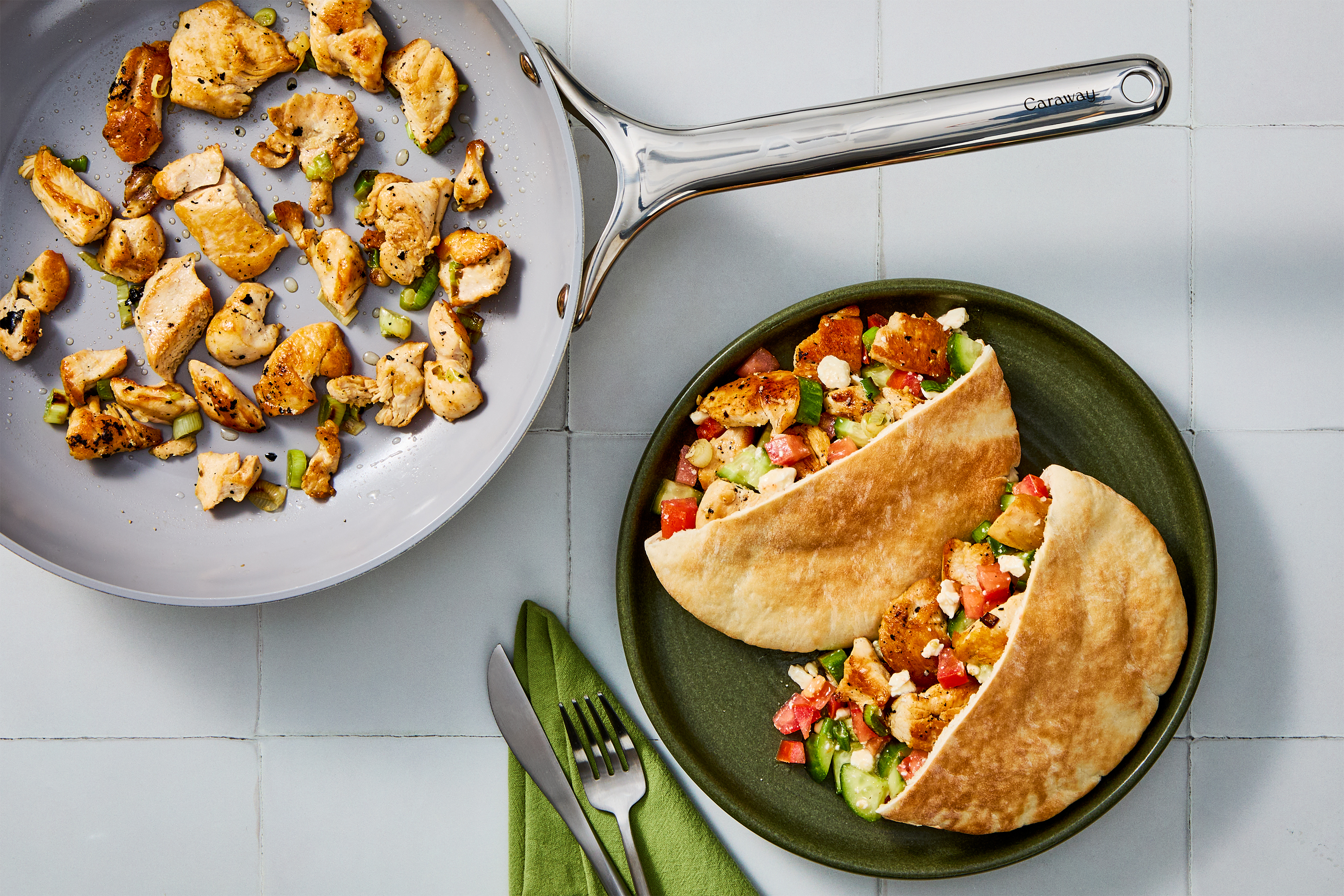 Organic Beef & Greek Salad Pita Pockets