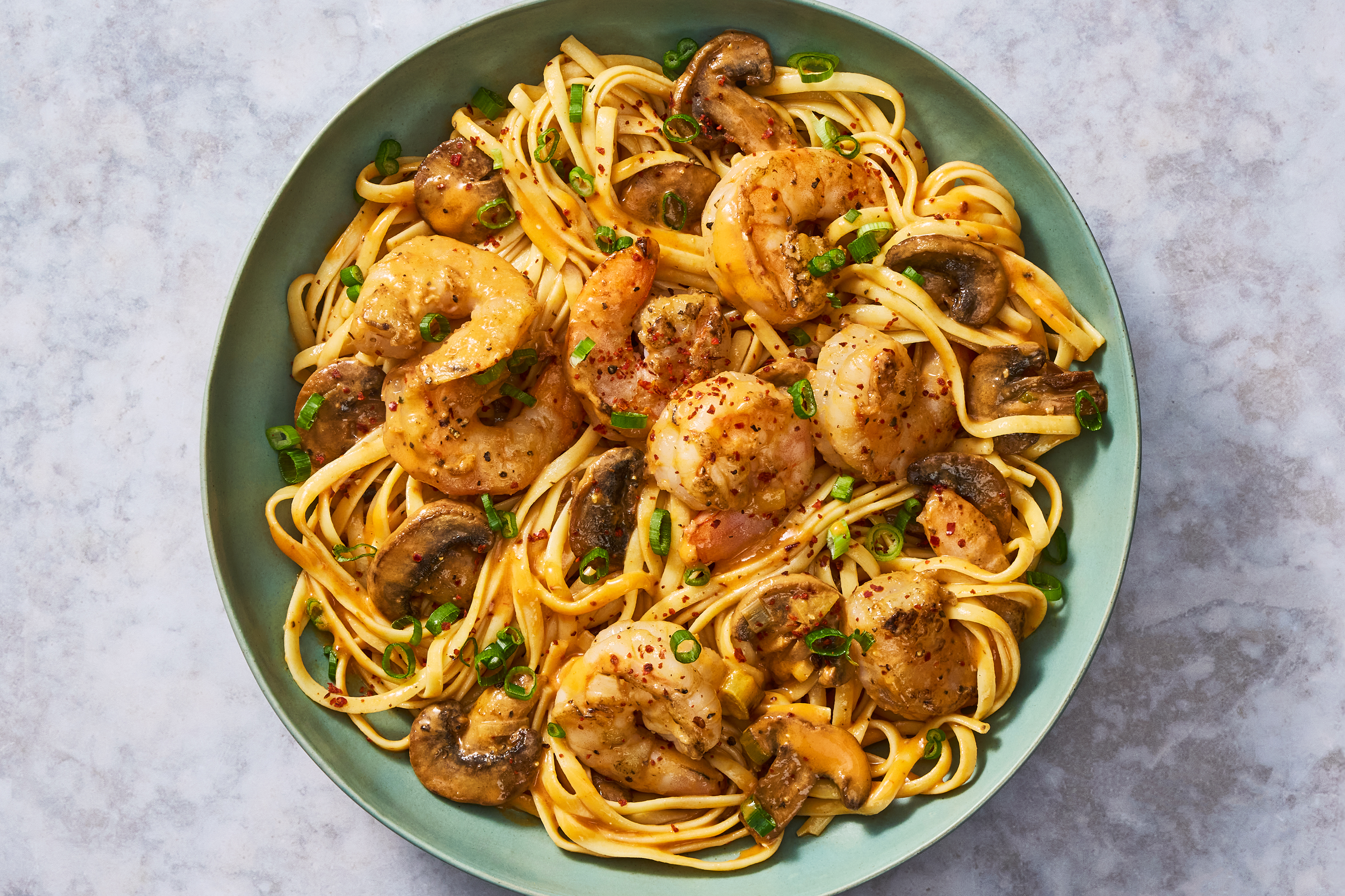 Korean Chili Shrimp Linguine