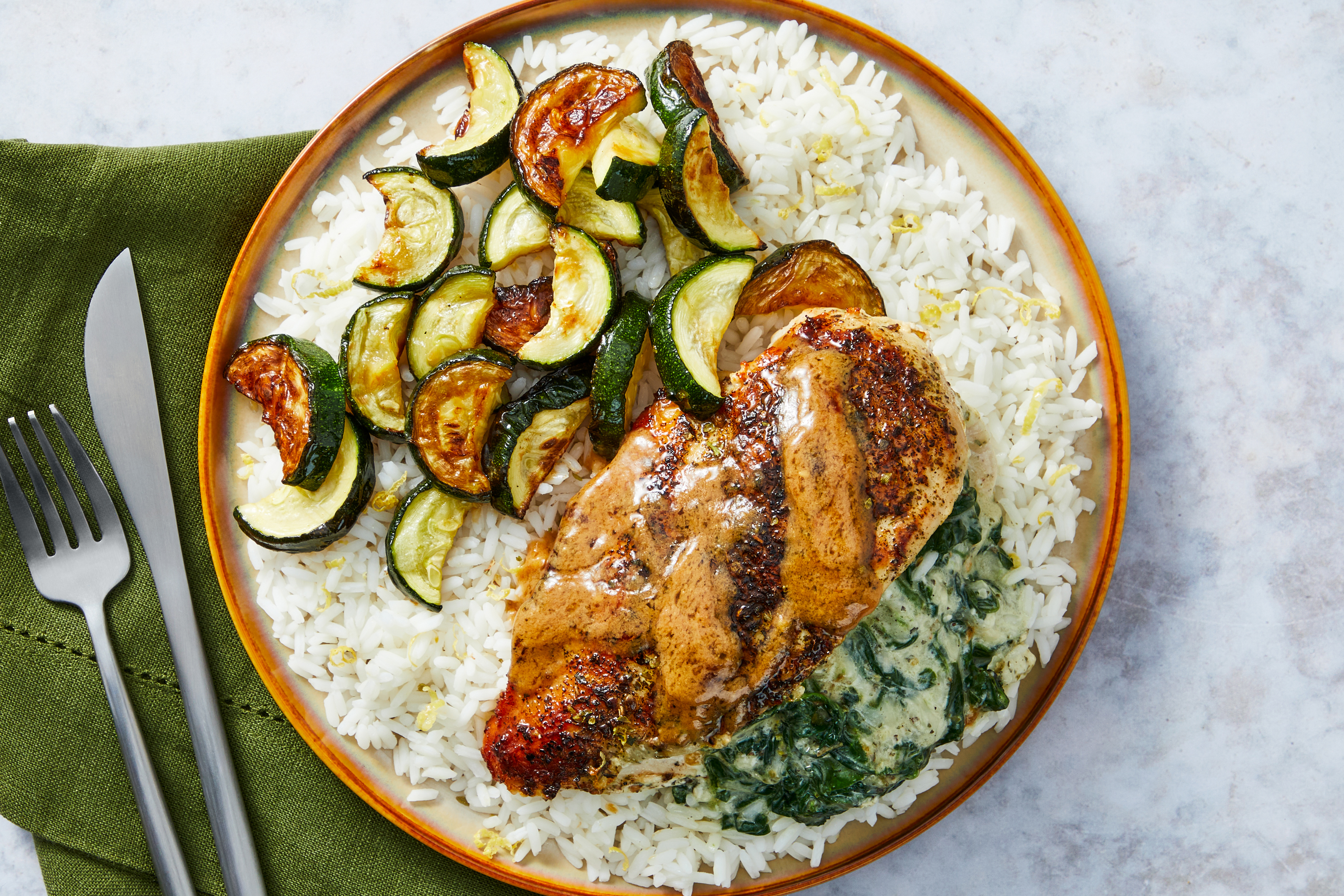 Cheesy Spinach Stuffed Chicken