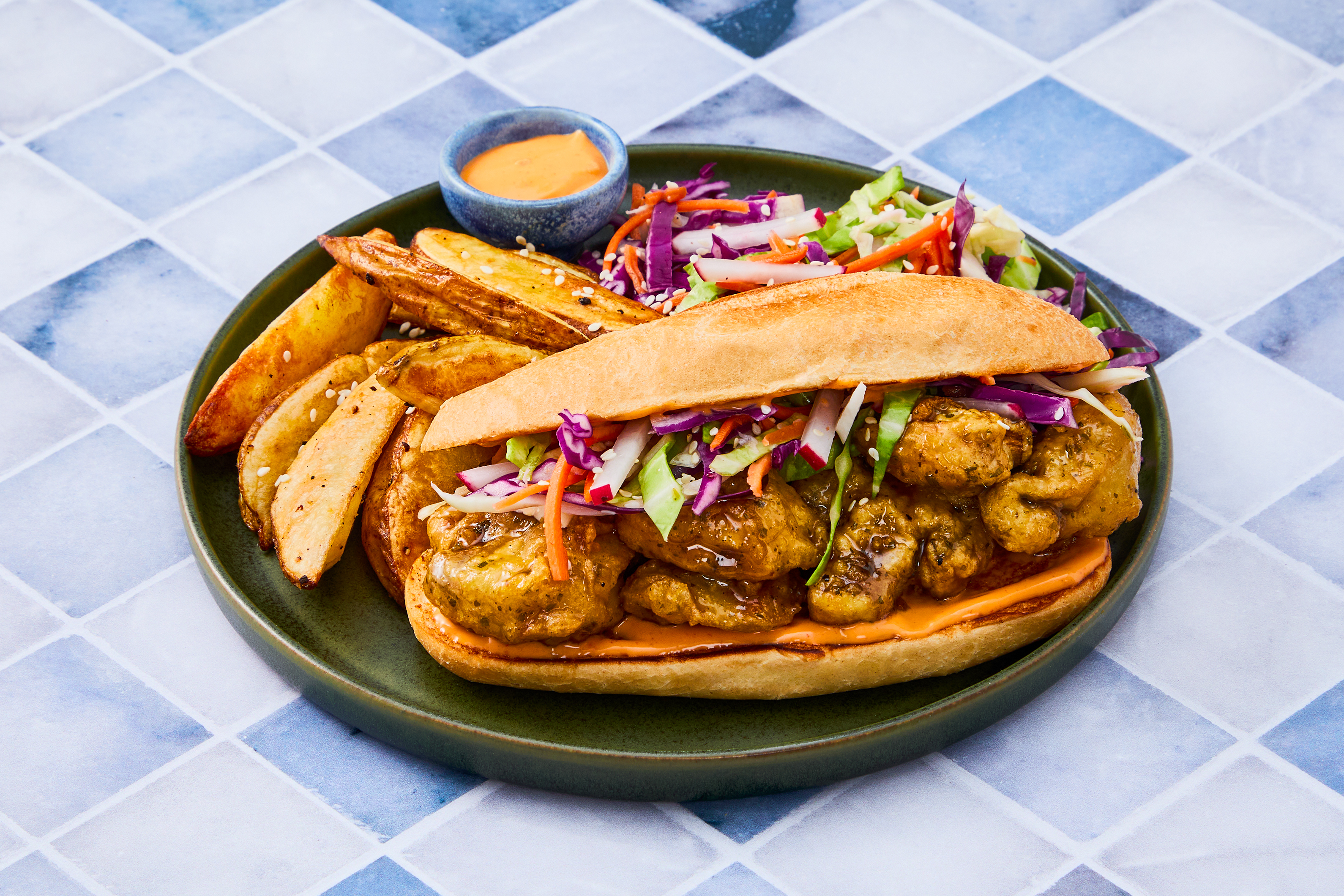 Crispy Korean-Style BBQ Mushroom Sandwiches 