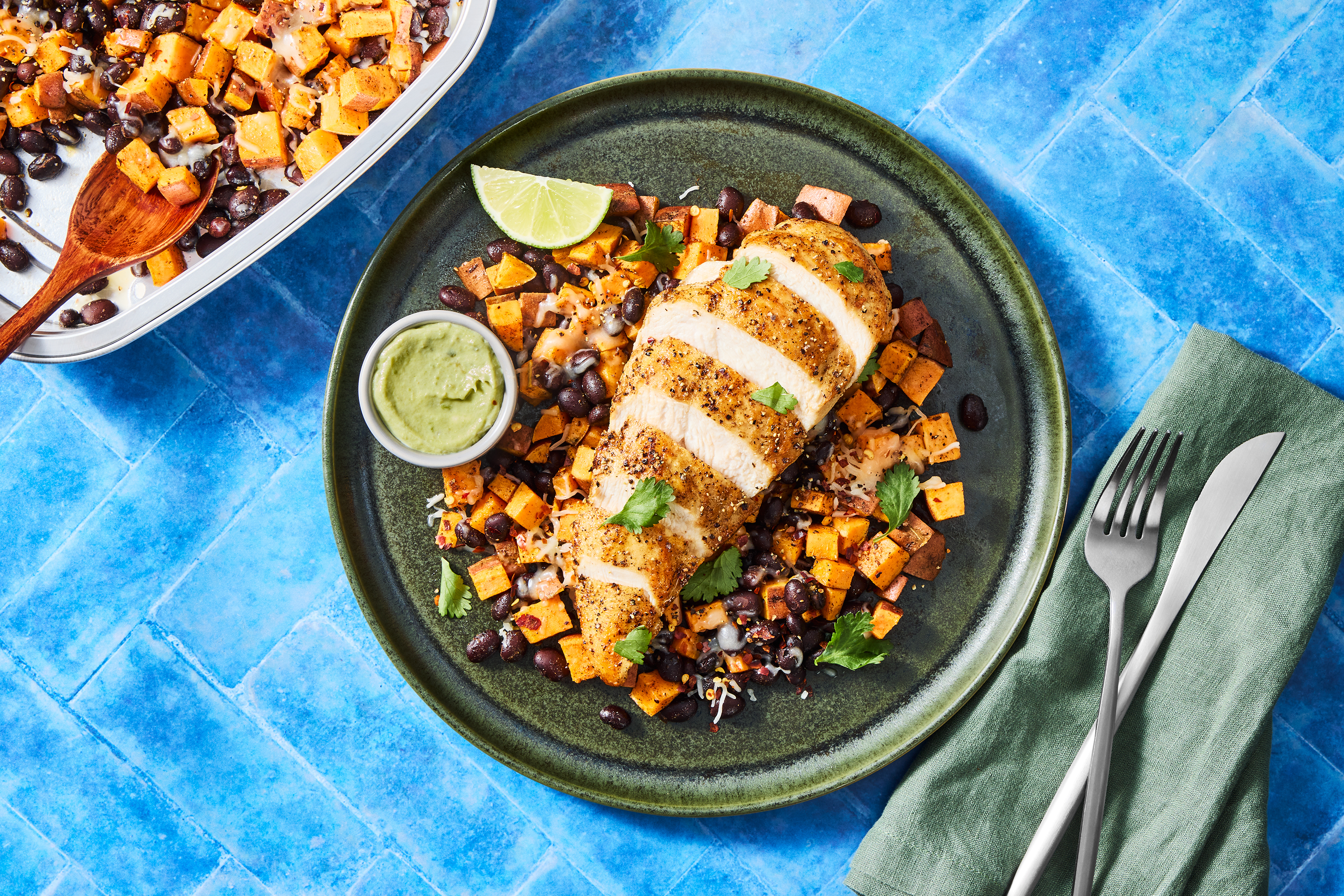 Prep & Bake Chicken with Avocado Crema