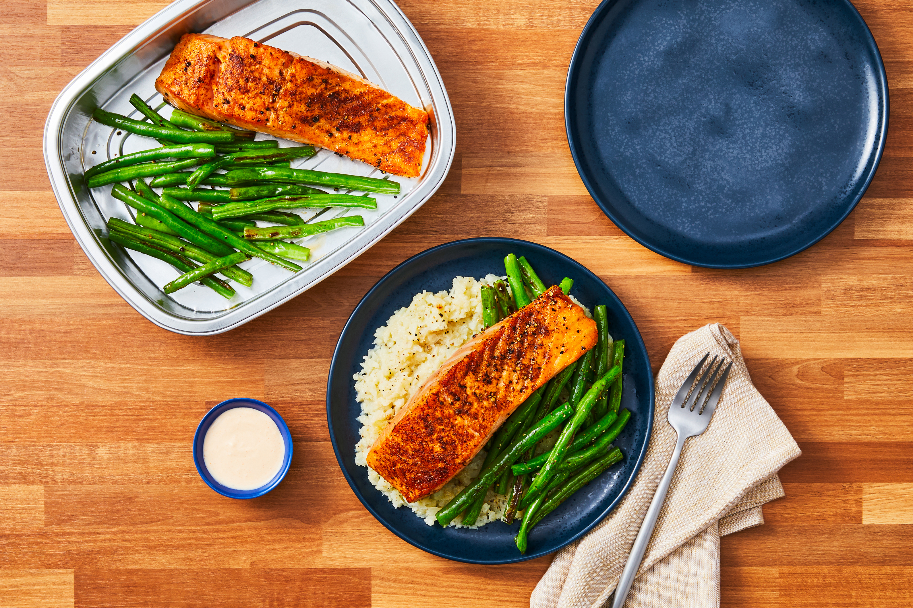 Prep & Bake Blackened Salmon & Cauliflower Mash