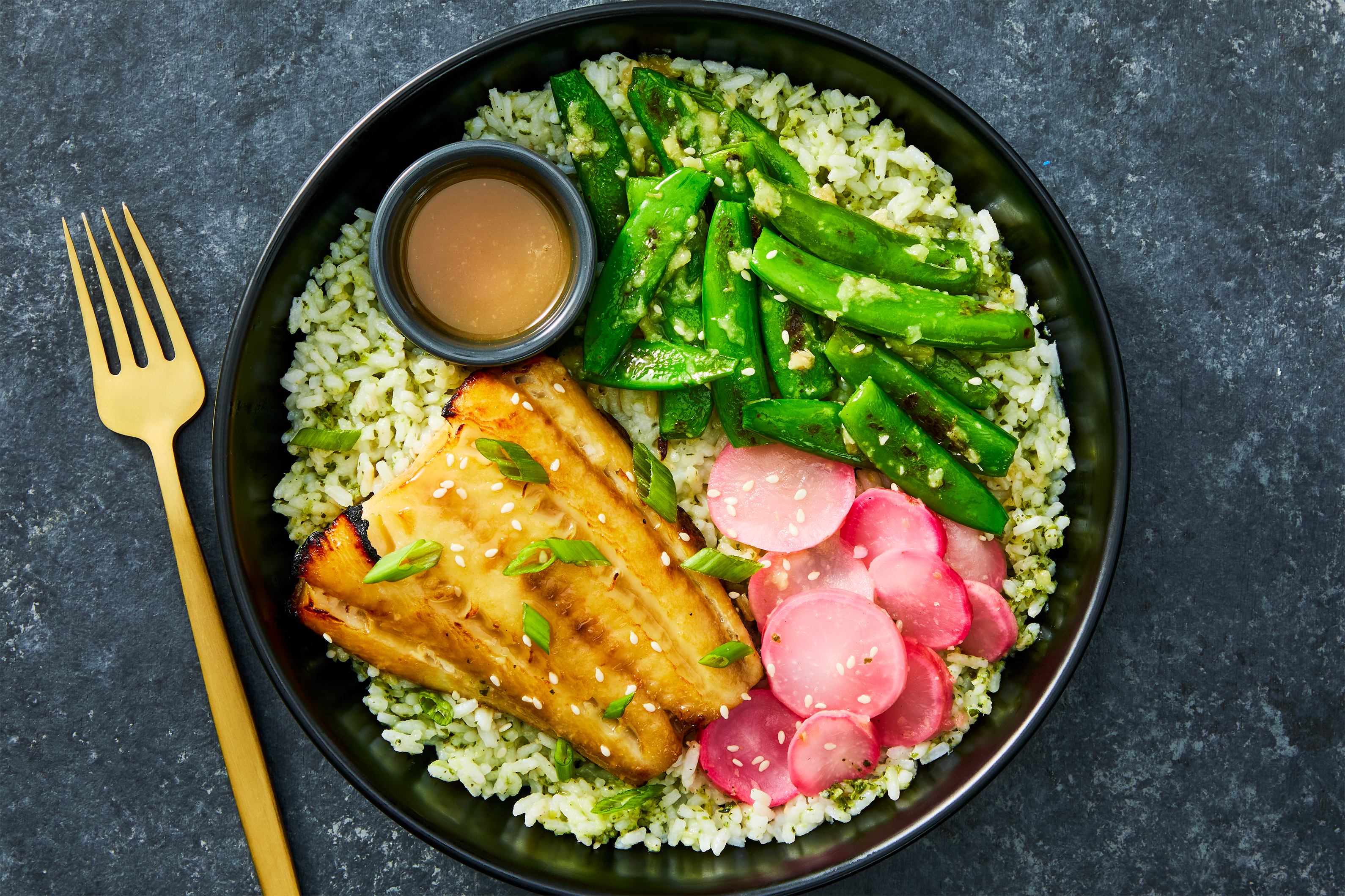 Miso-Glazed Salmon & Ginger-Scallion Rice