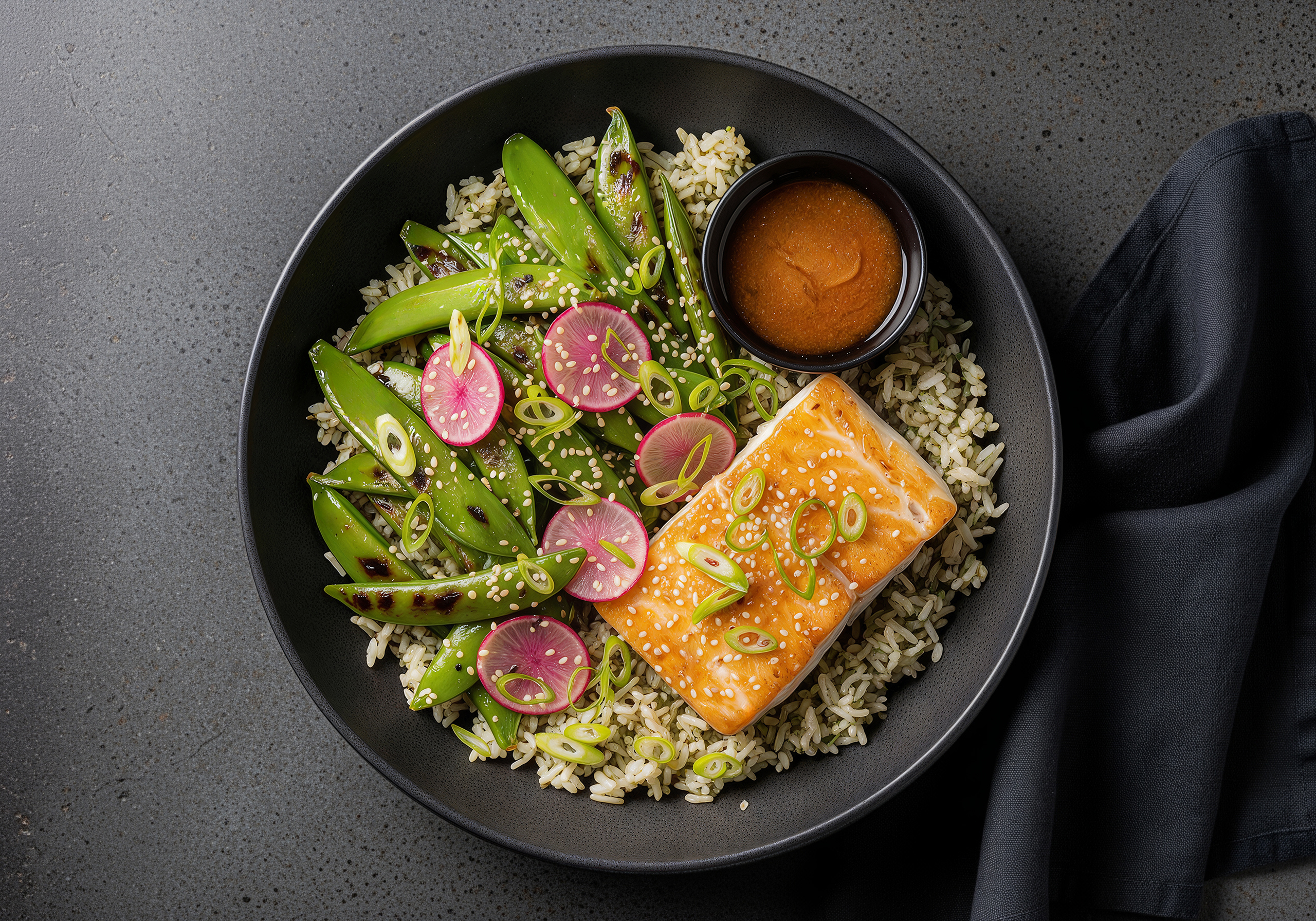 Miso-Glazed Black Cod with Ginger-Scallion Rice