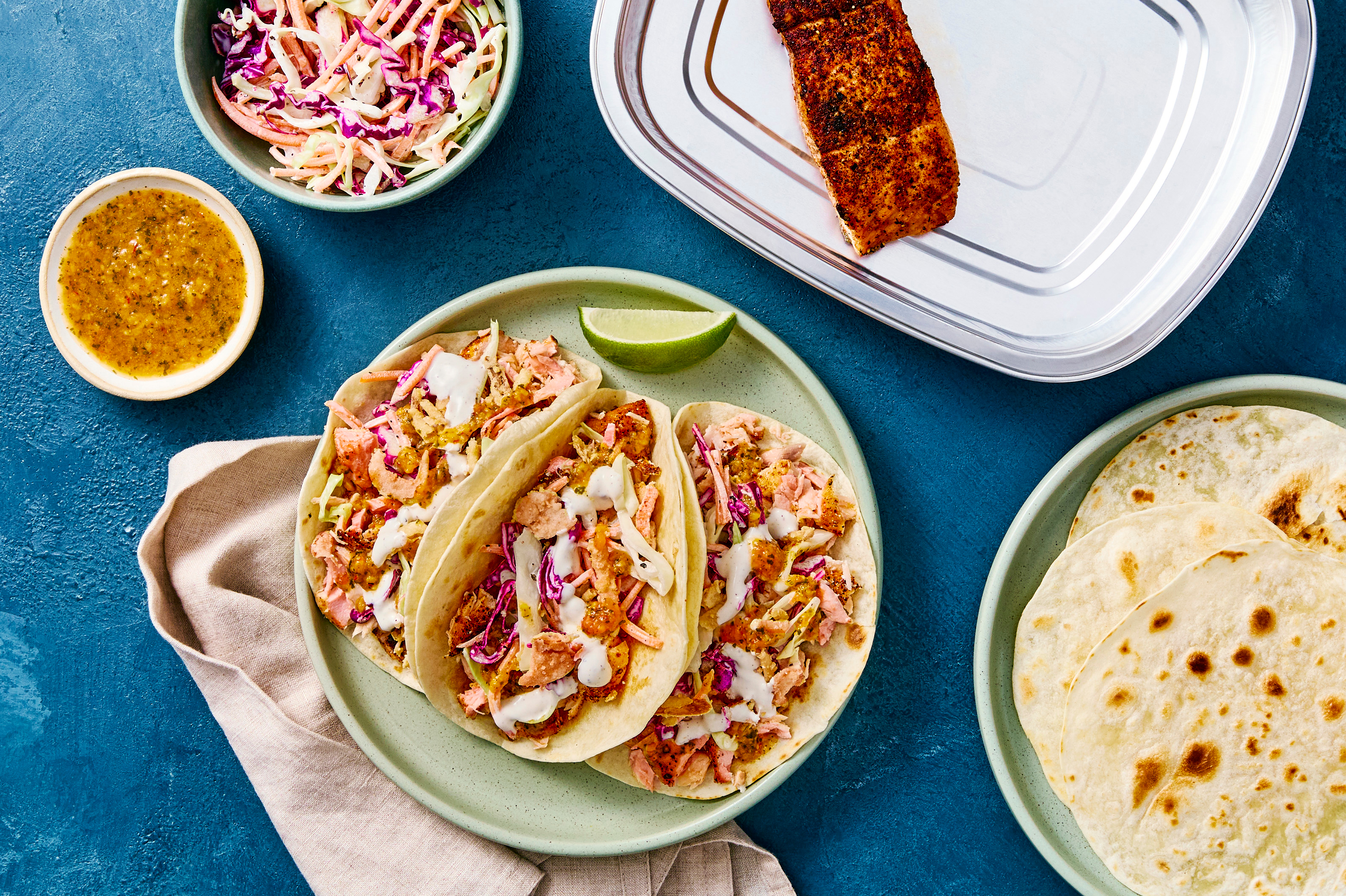 Prep & Bake Tex-Mex Salmon Tacos