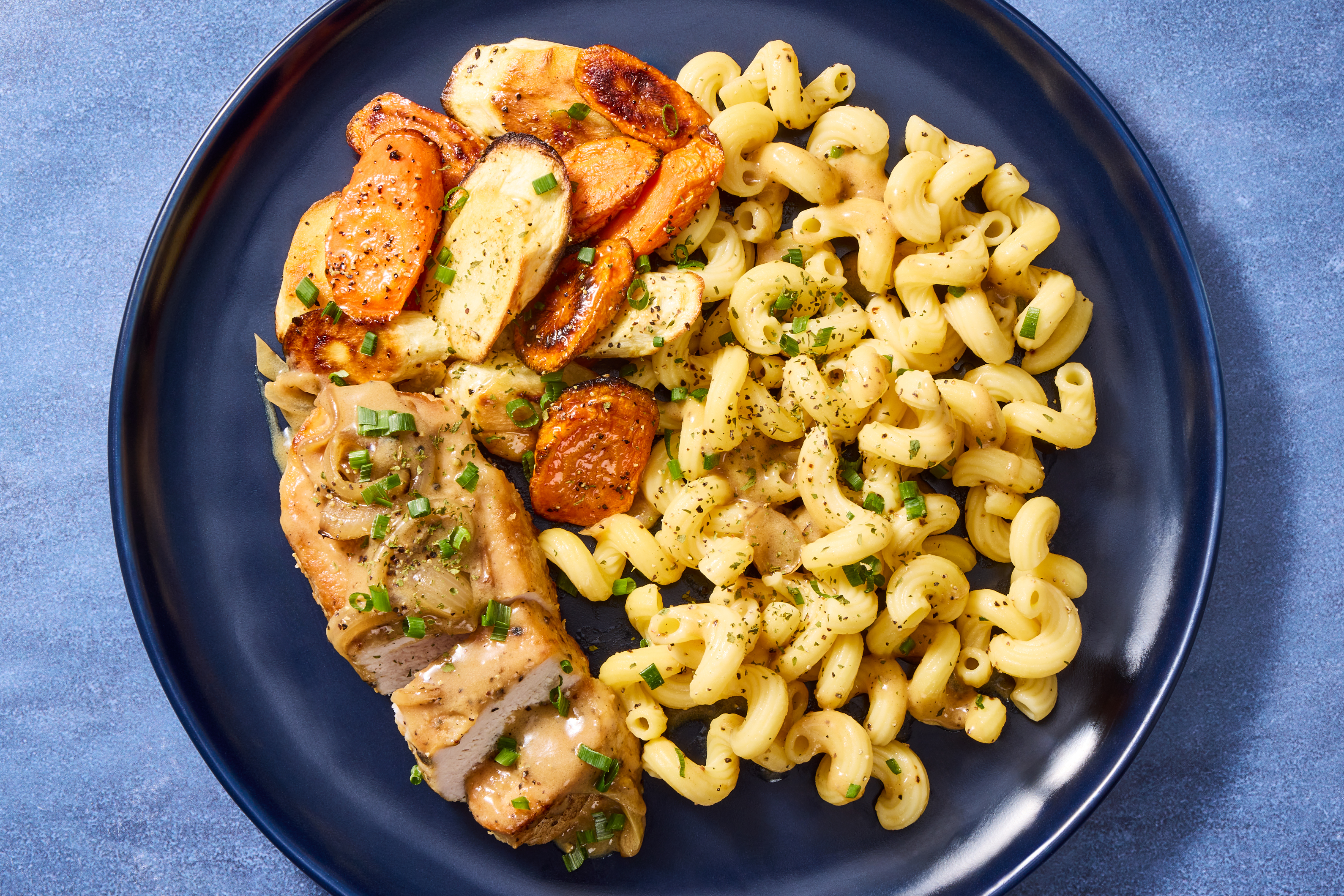 Dijon Pork Chops & Fusilli