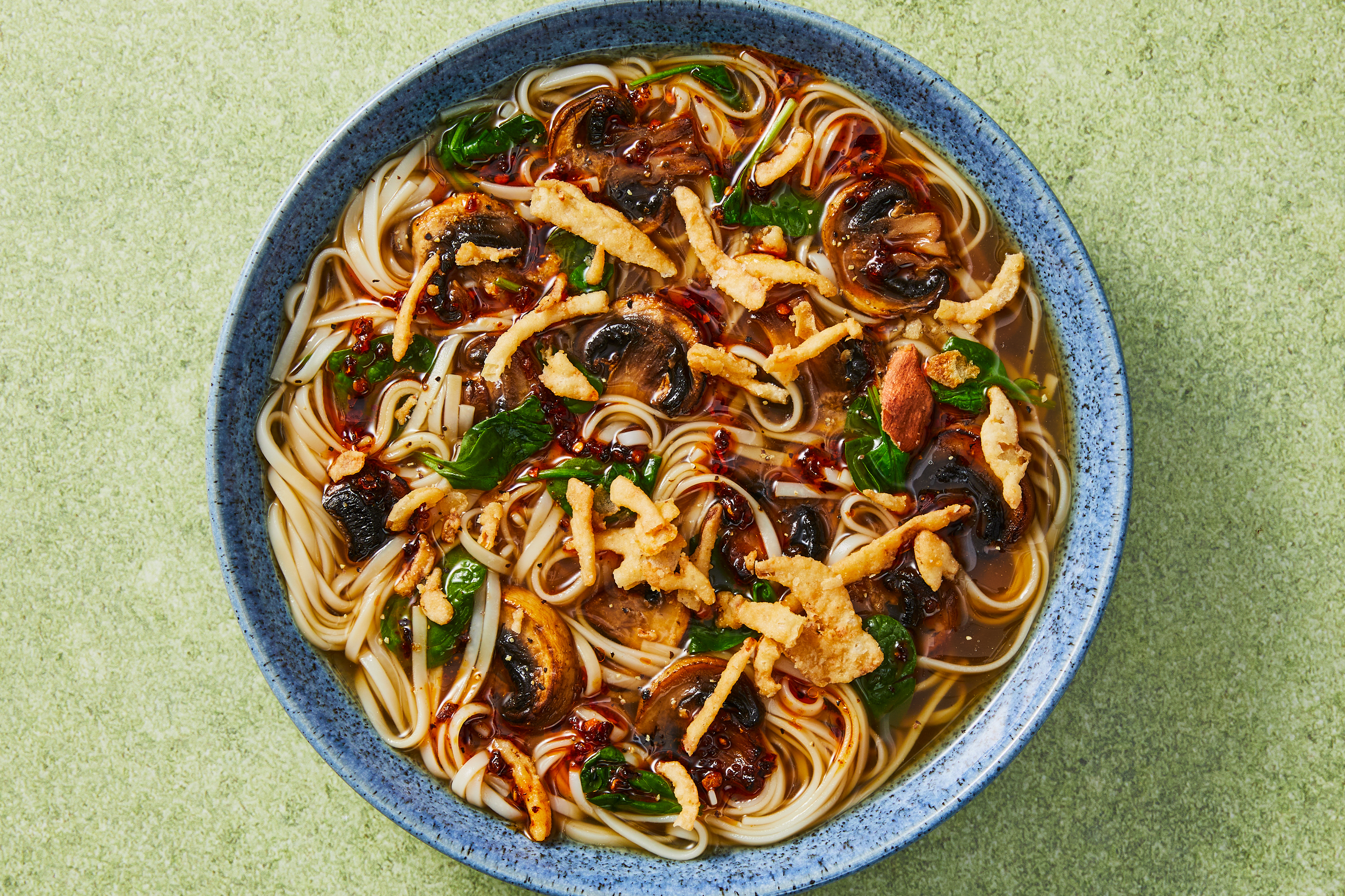 Mushroom & Spinach Ramen with Chicken