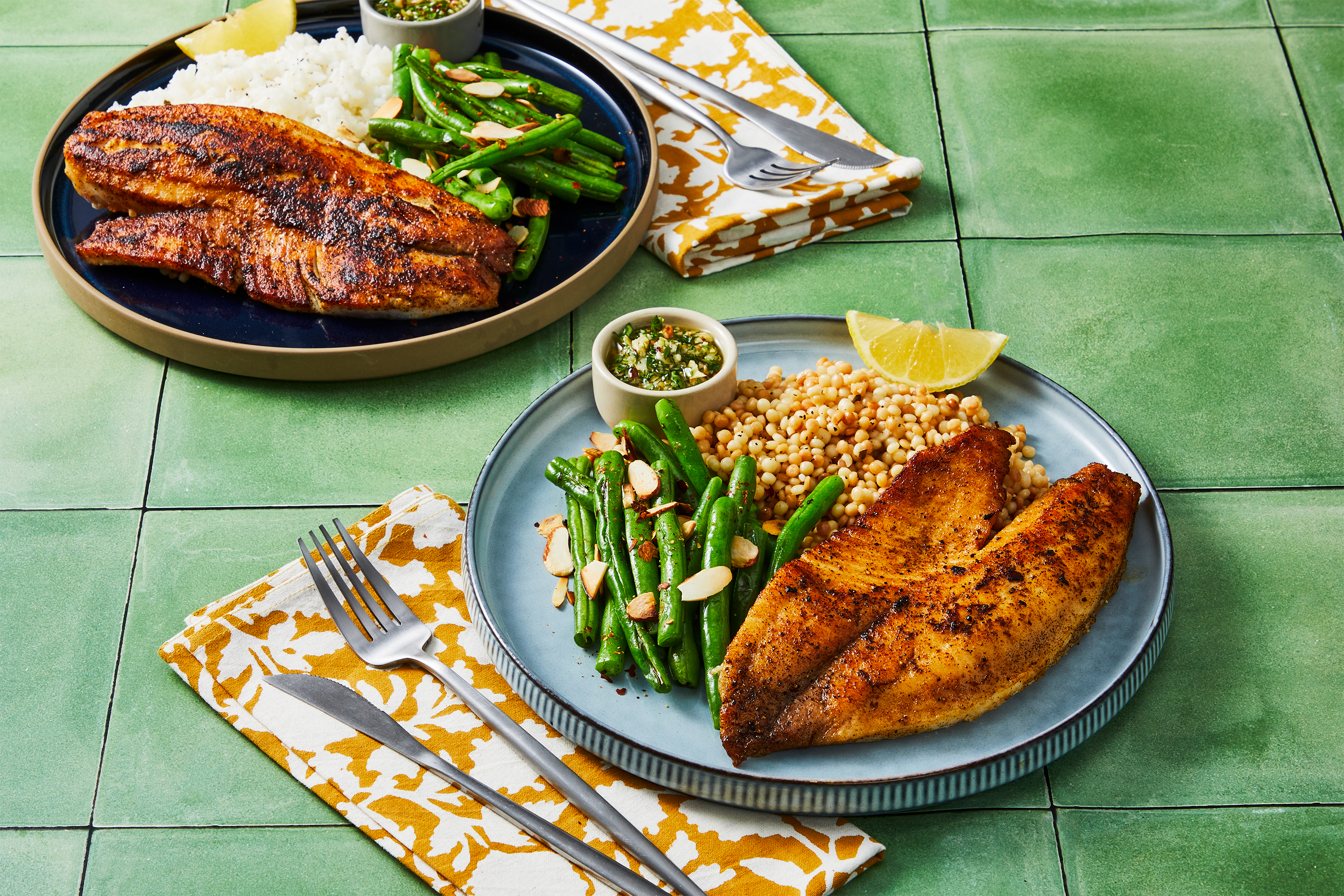 Roasted Tilapia with Almond Gremolata