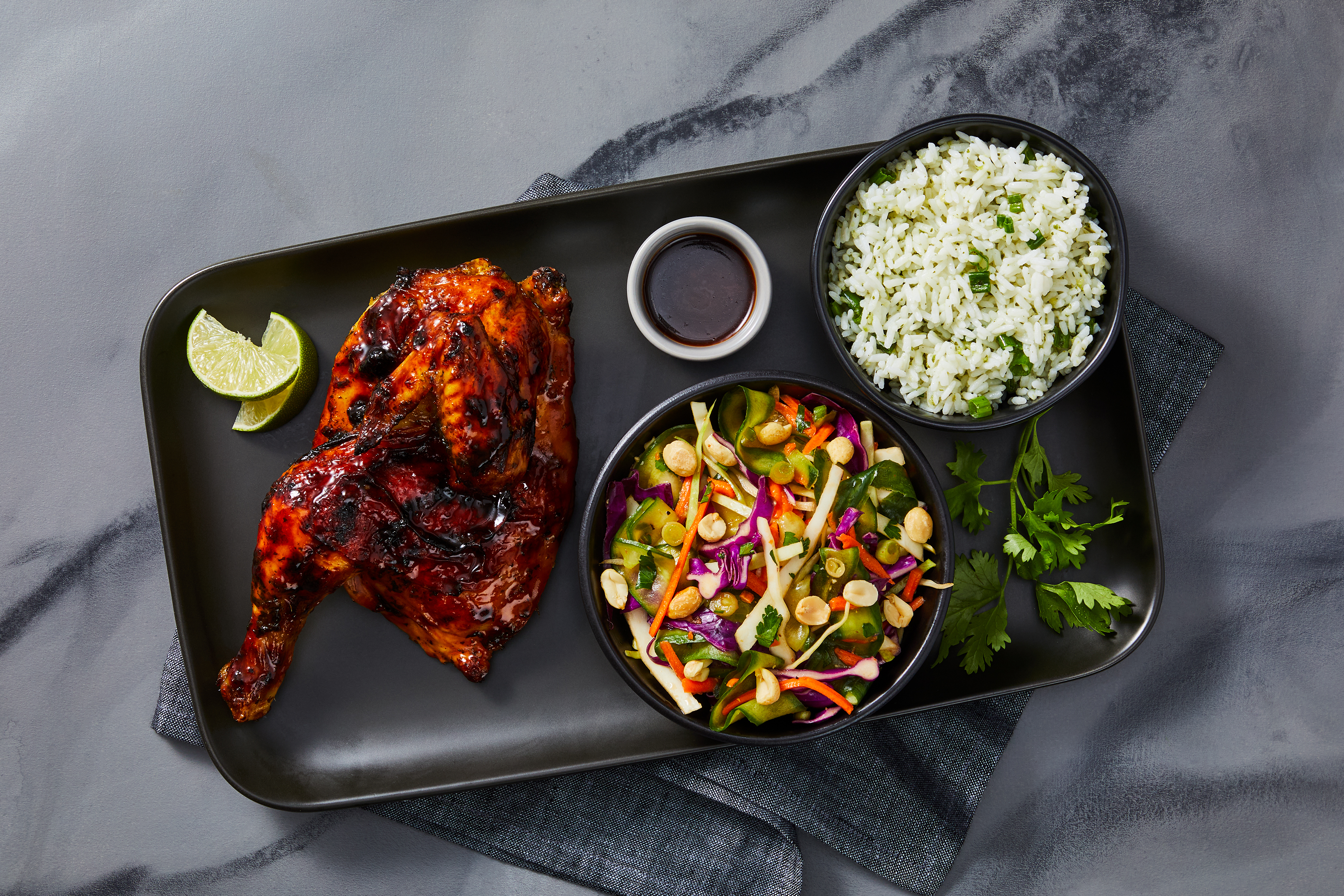 Basil-Glazed Chicken & Ginger Rice