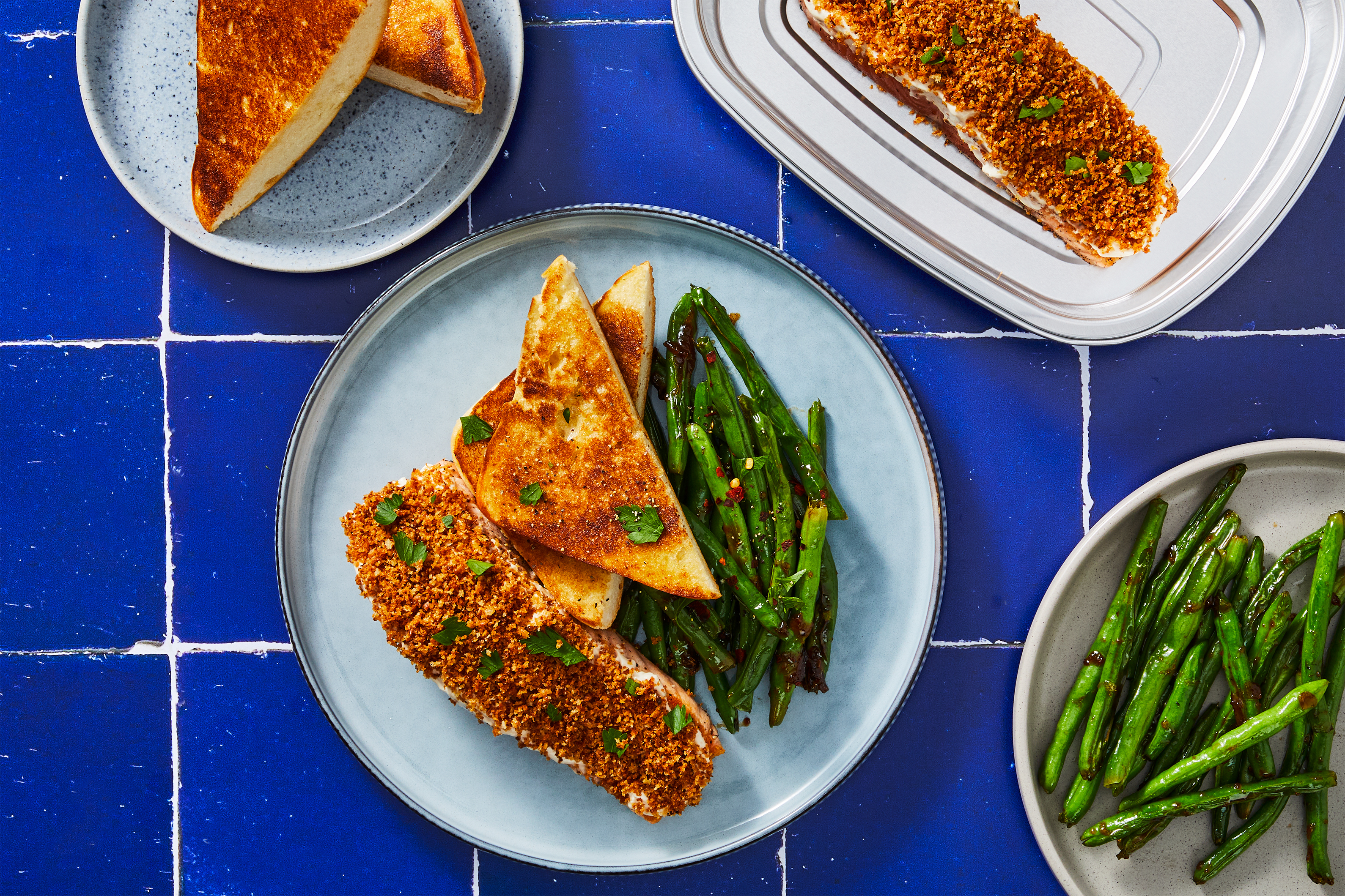 Prep & Bake Parmesan-Herb Crusted Salmon