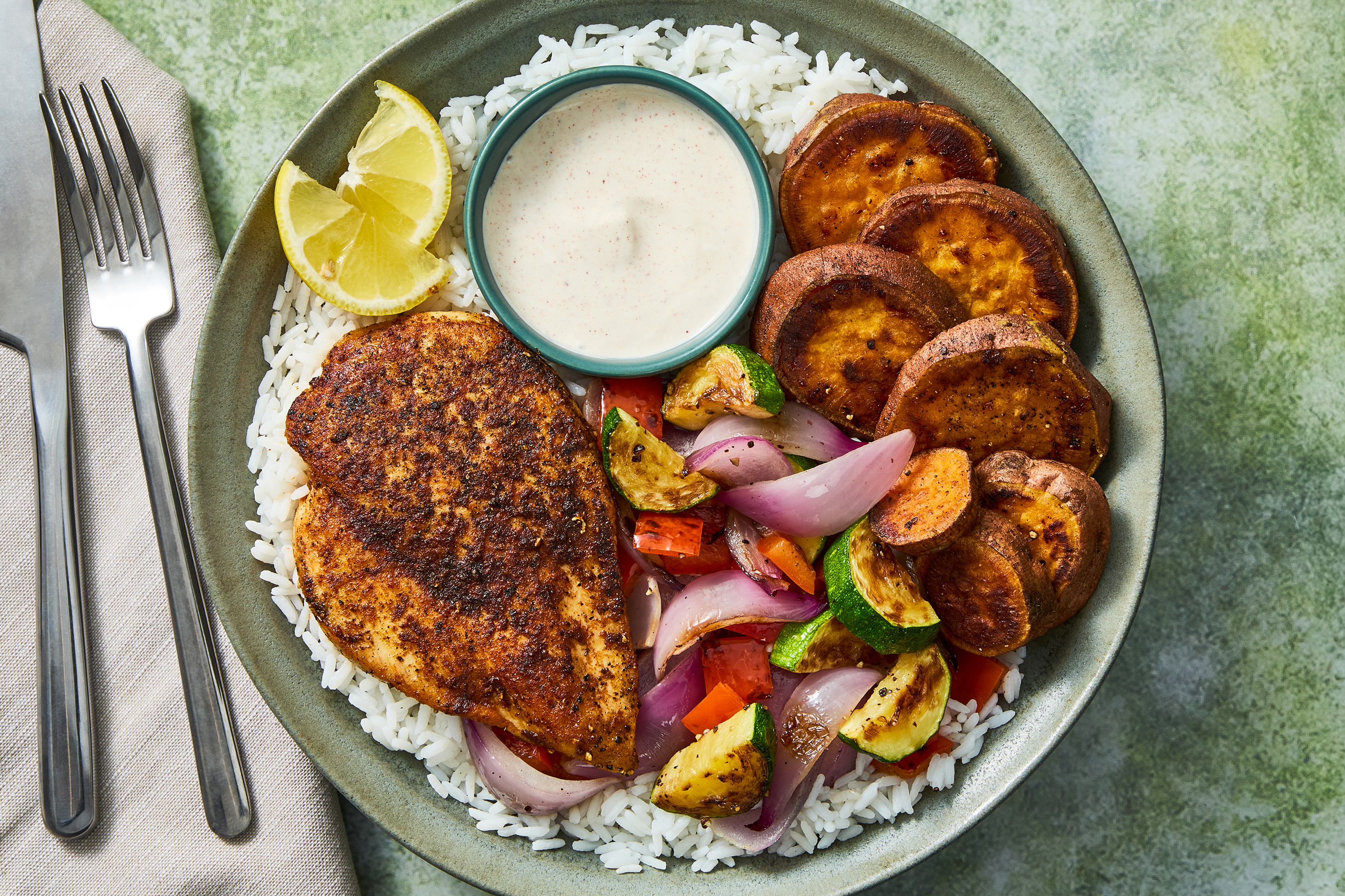 Paprika Chicken with Sweet Potato Jumble
