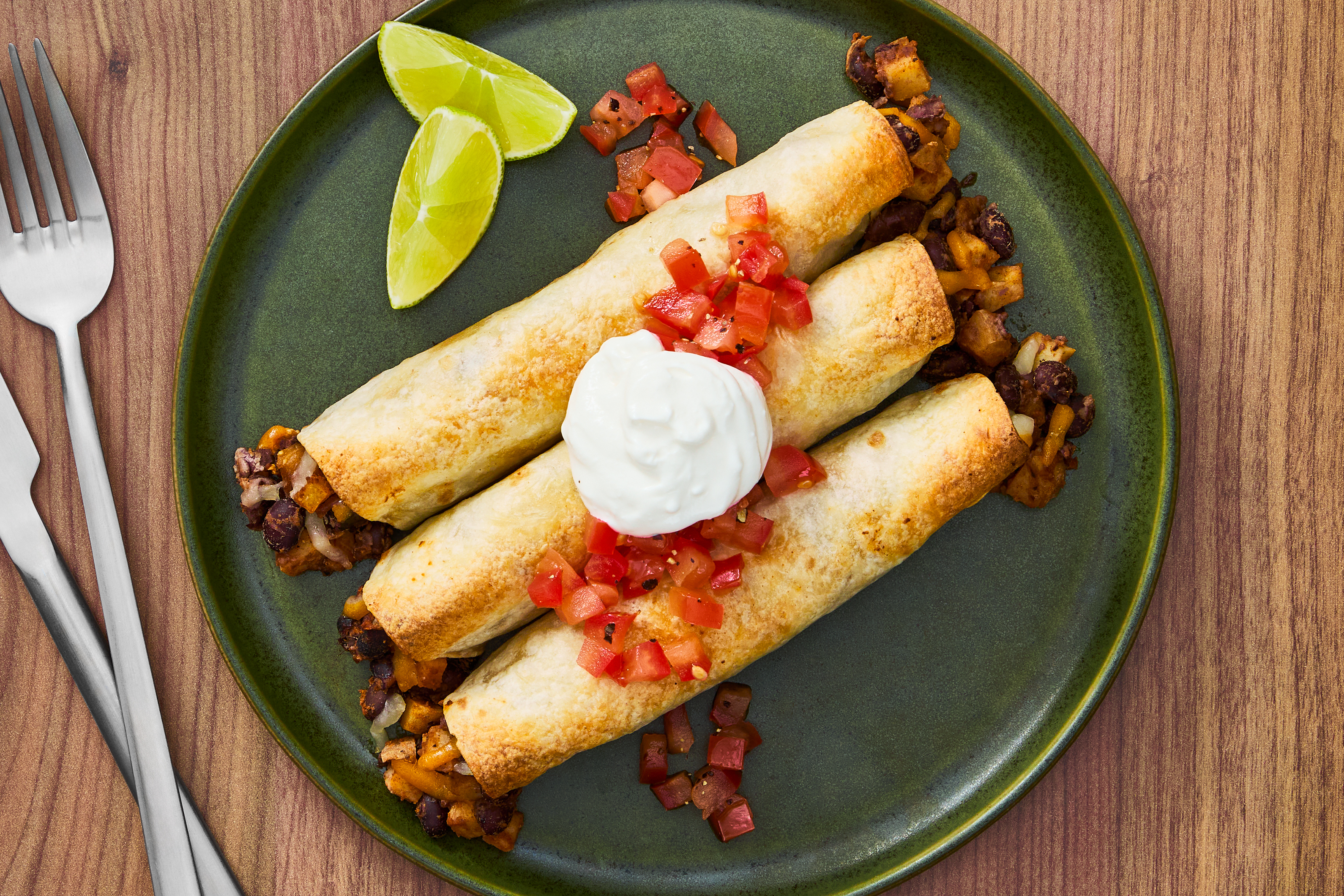 Air Fryer Black Bean & Potato Flautas