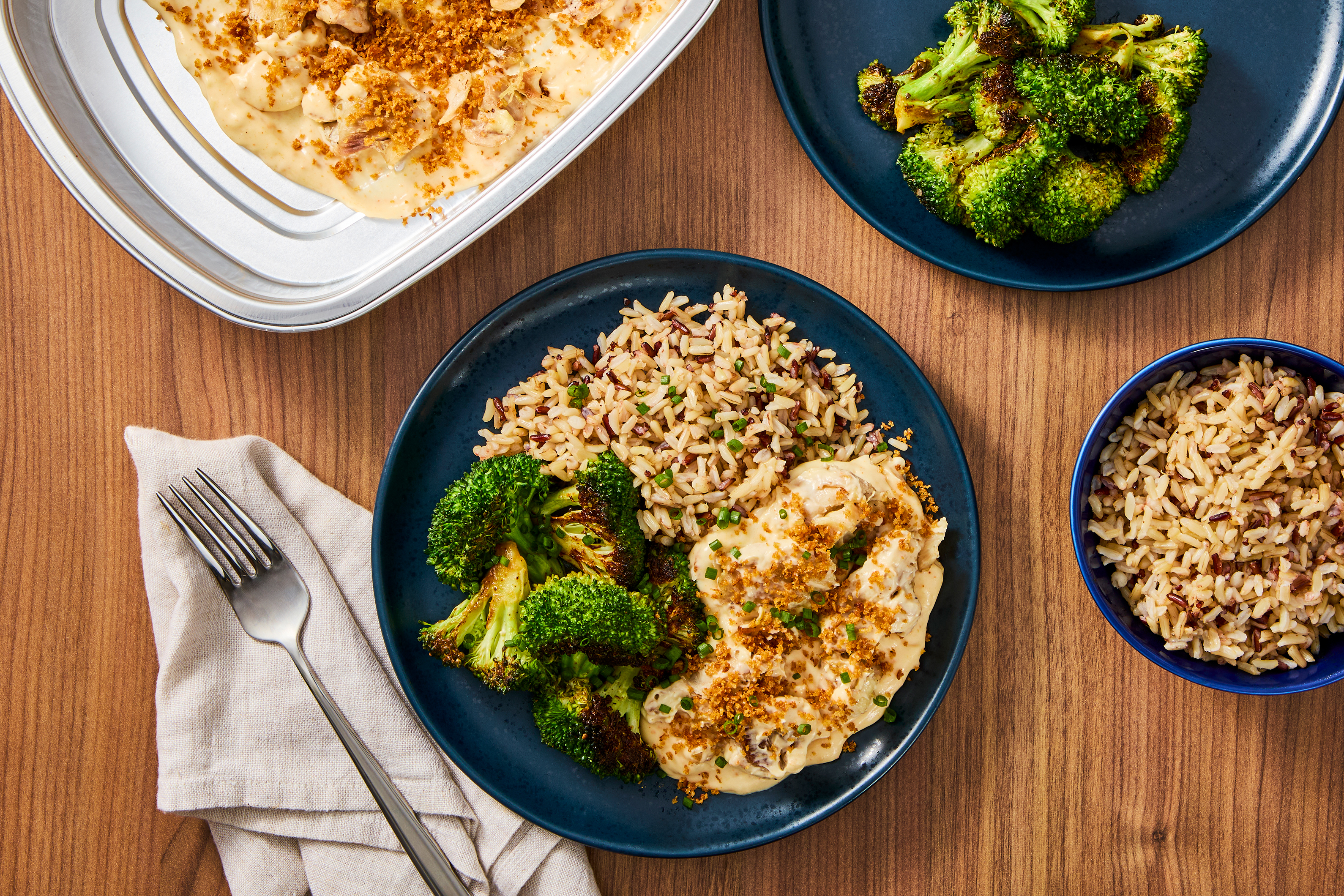 Prep & Bake Creamy Three-Cheese Chicken & Broccoli