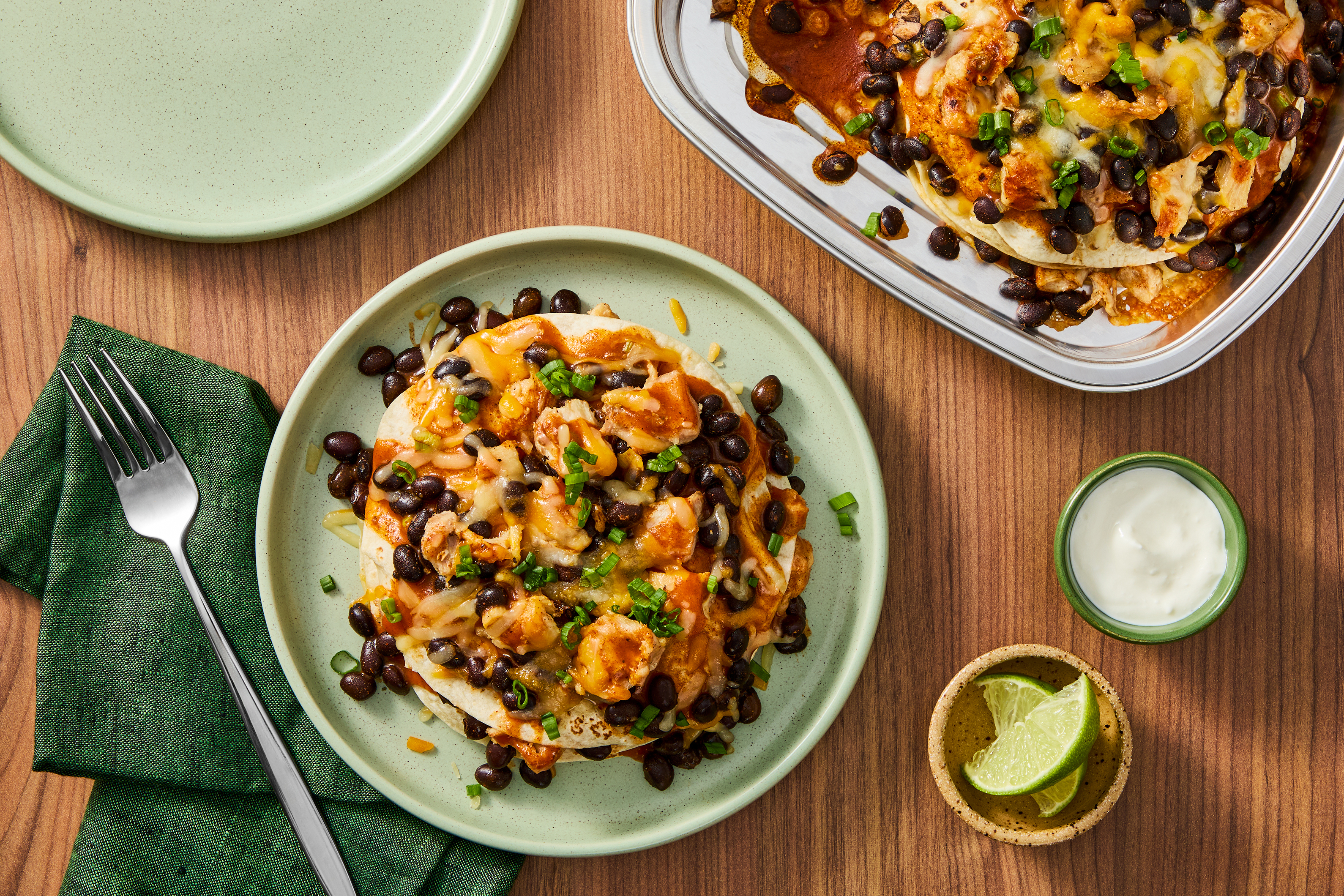 Prep & Bake Southwest Chicken Enchilada “Lasagna”