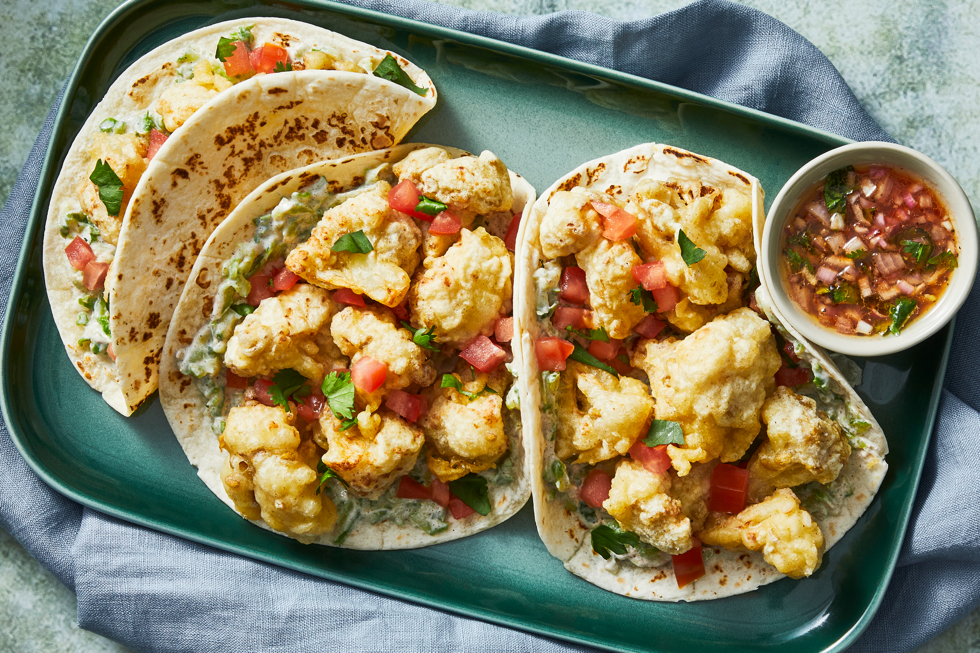 Crispy Masala-Spiced Chicken Tacos