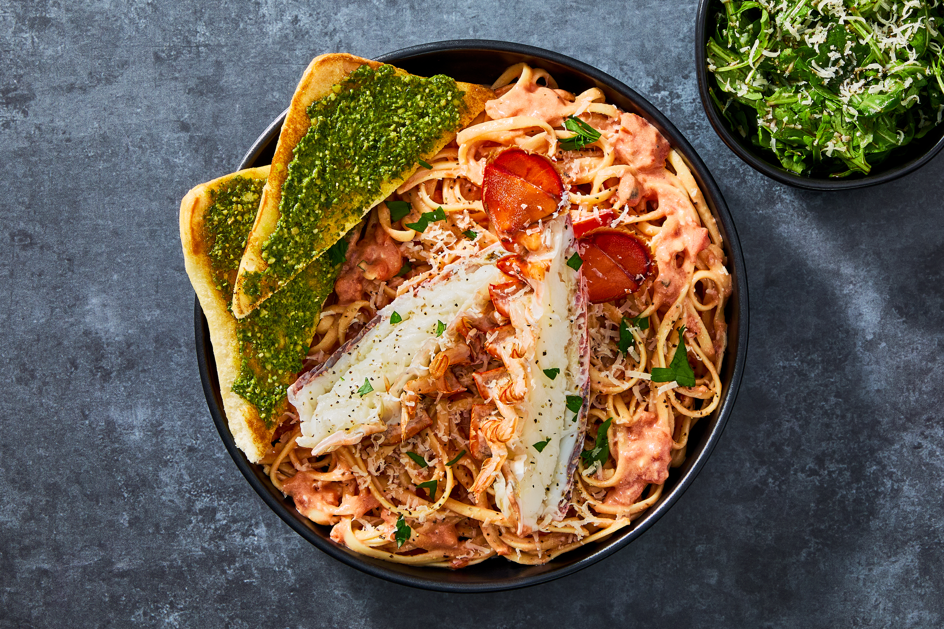 Garlic Butter Lobster Tail Linguine