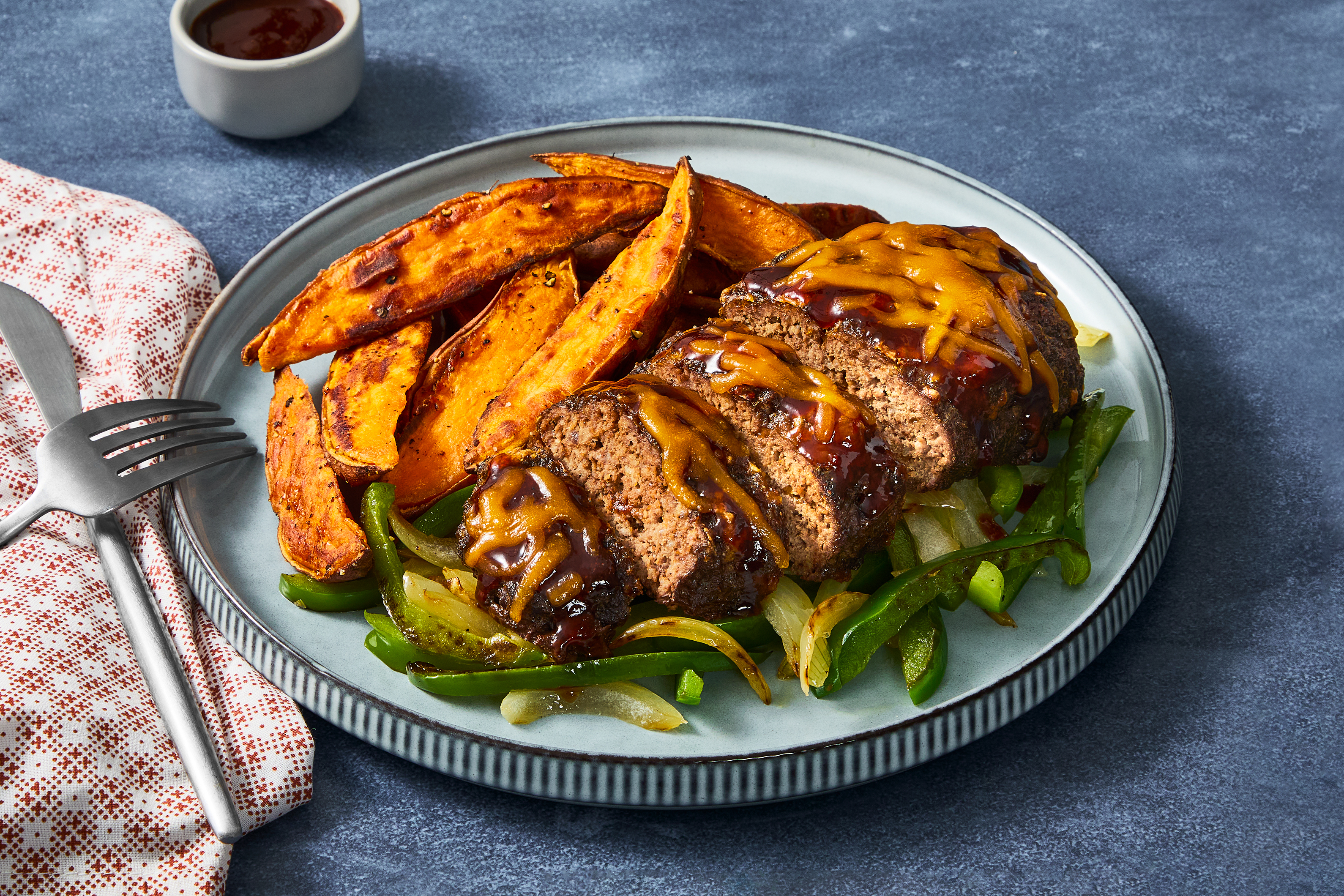 Sweet Ancho Glazed Beef Meatloaves