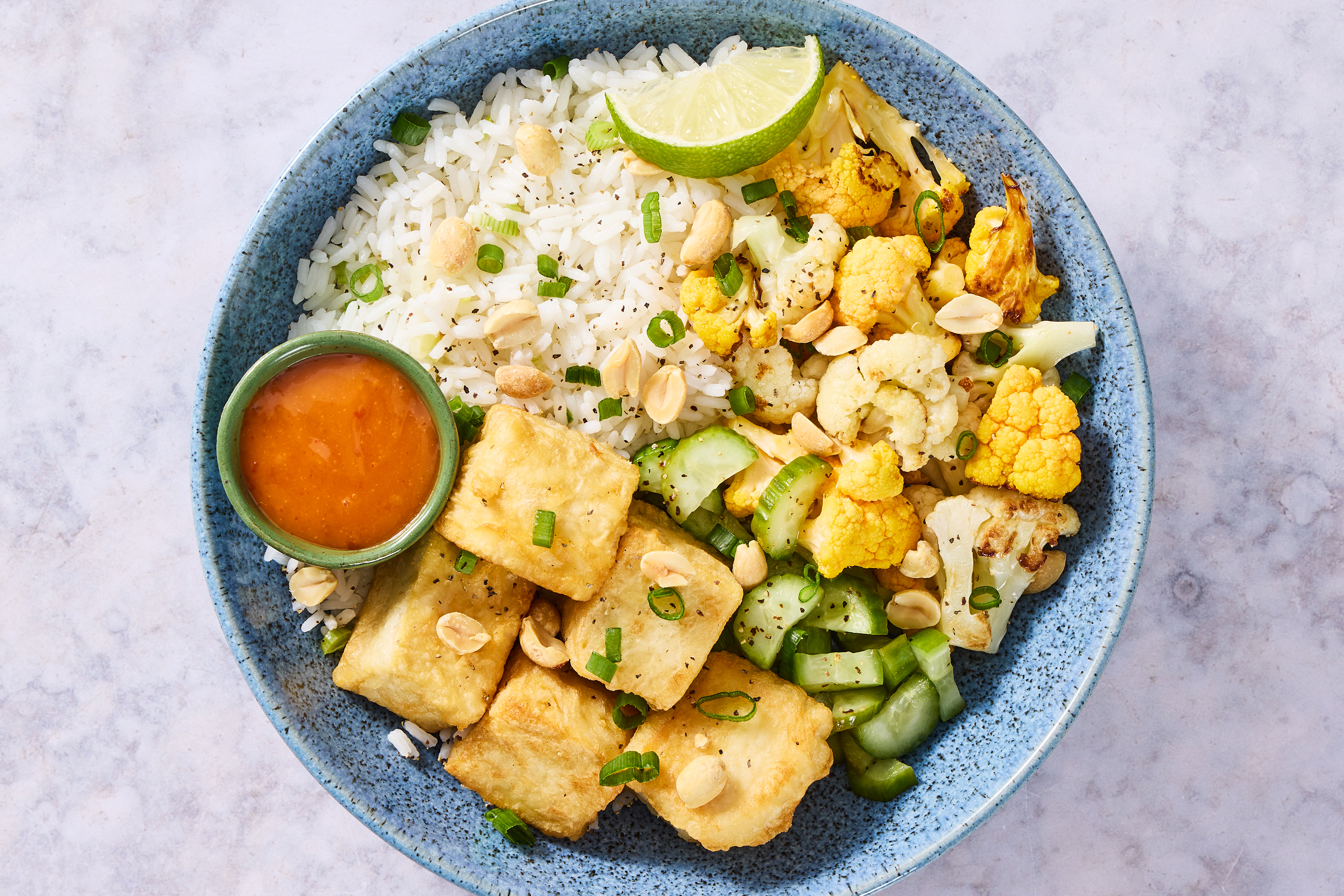 Tempura Tofu Rice Bowls
