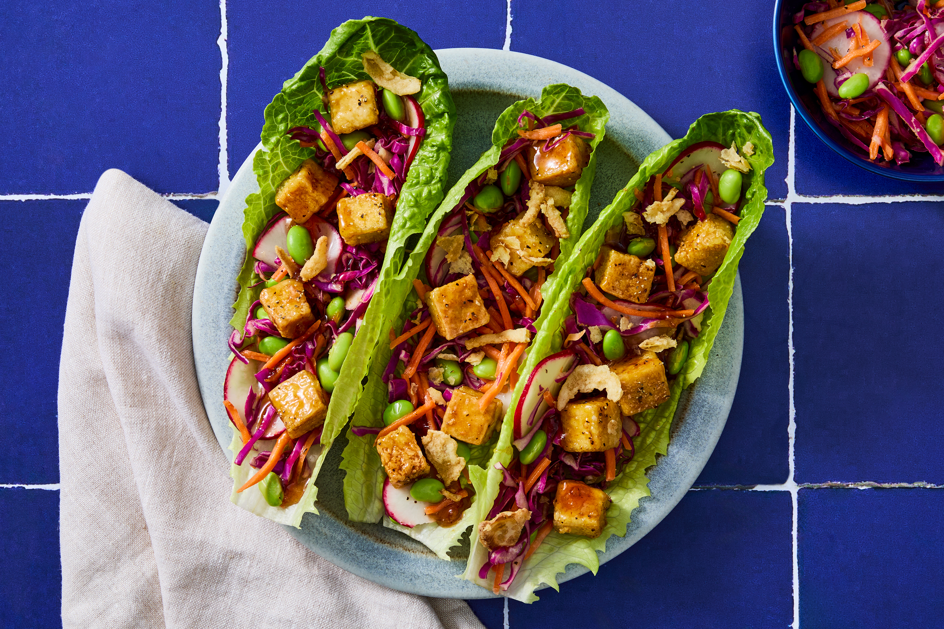 Vegan Hoisin-Glazed Tofu Lettuce Wraps