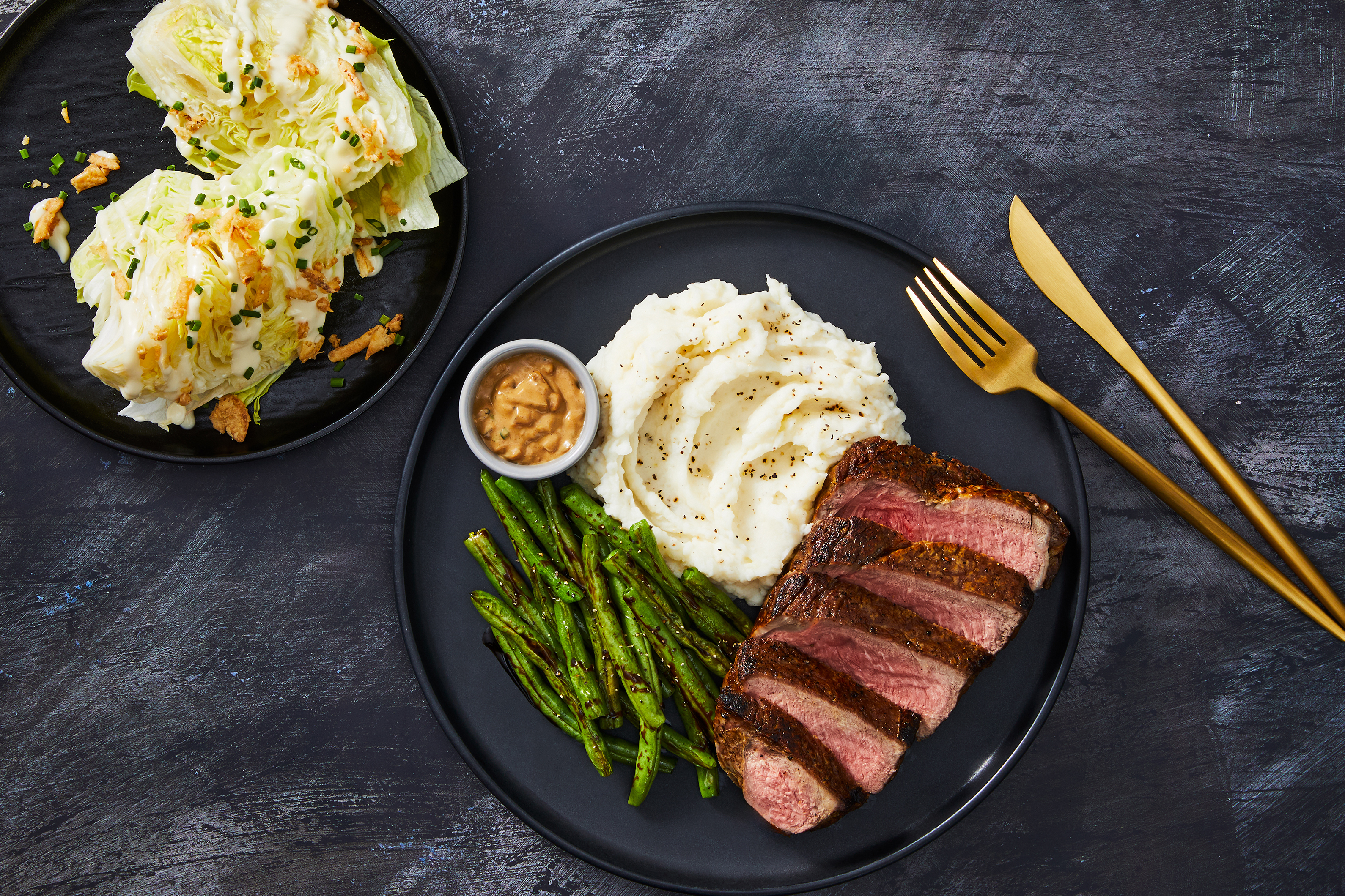 Rib-Eye Steak & Creamy Mustard Sauce