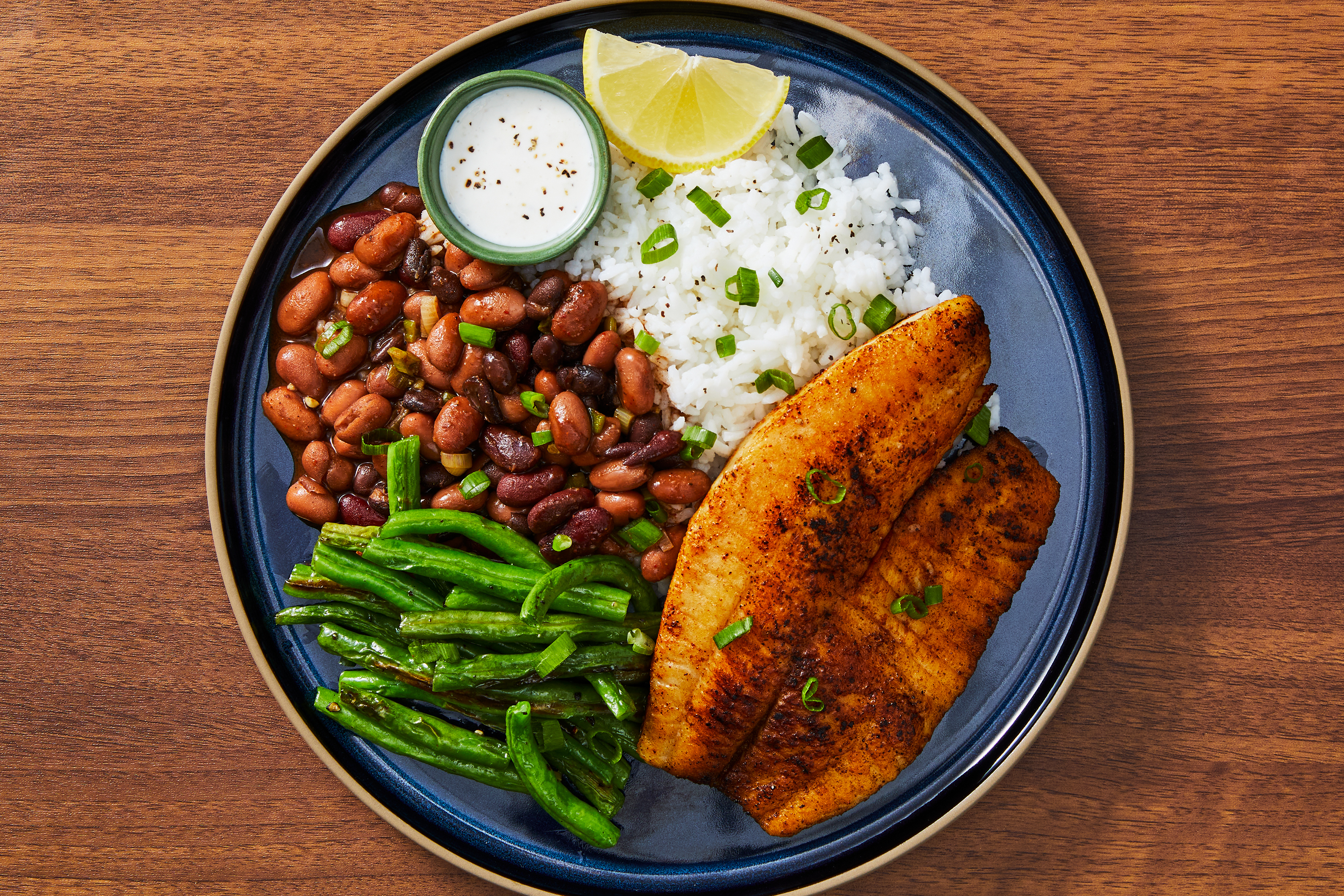 Savory Paprika Tilapia with Rice & Beans