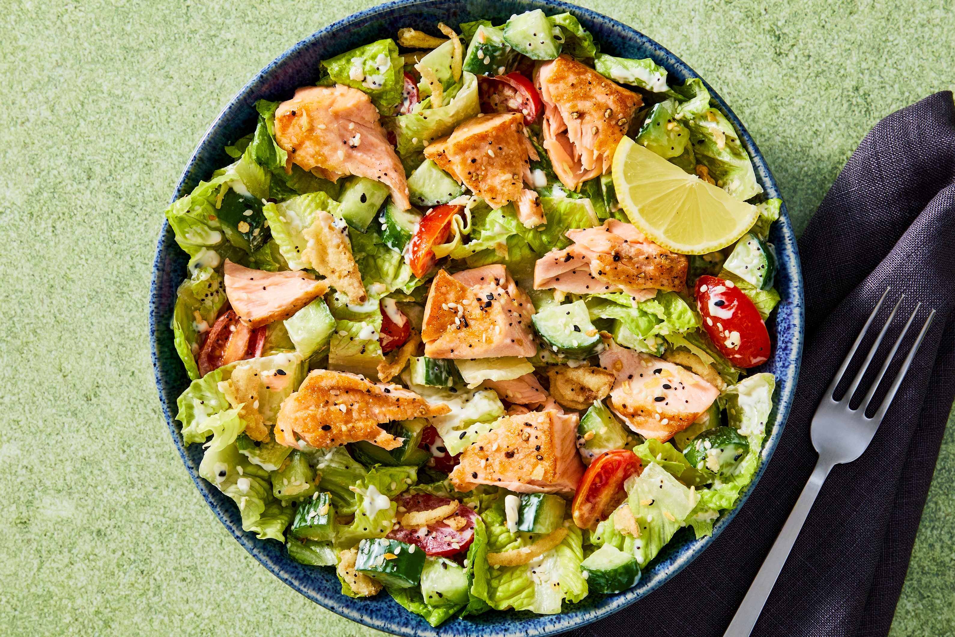 Everything Bagel Salmon Salad